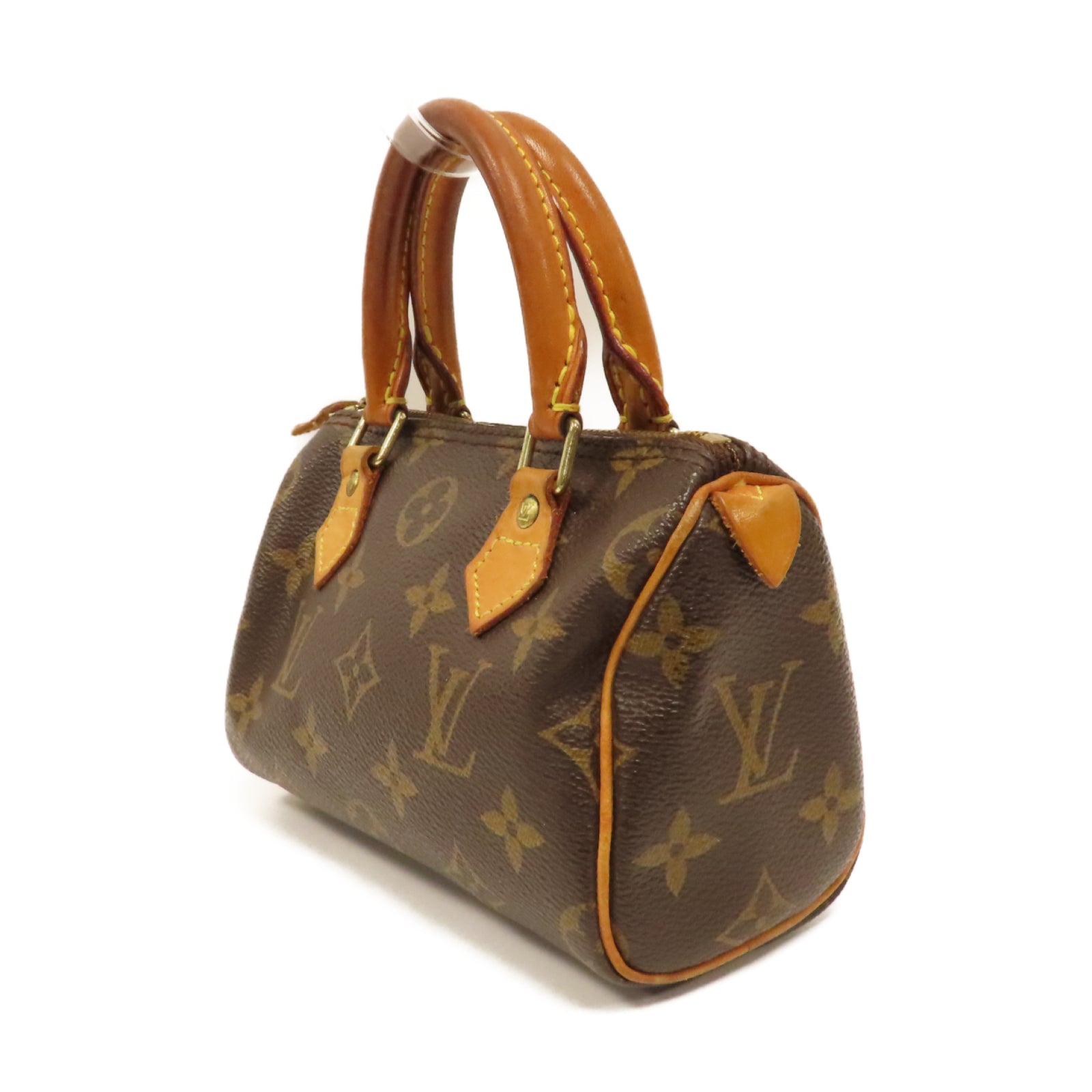 LOUIS VUITTON 【激減優惠】Monogram Speedy Nano金扣手挽袋啡色