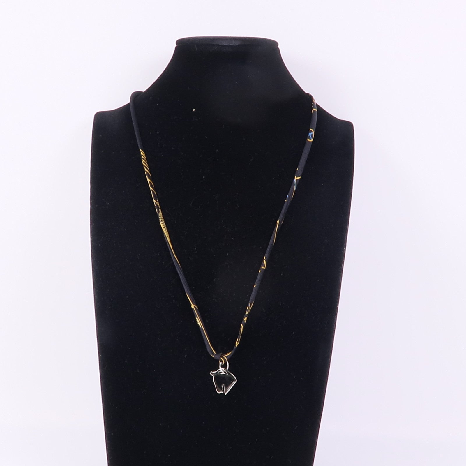 HERMES 絲質Tourbillon Necklace/Bracelet項鍊/手帶