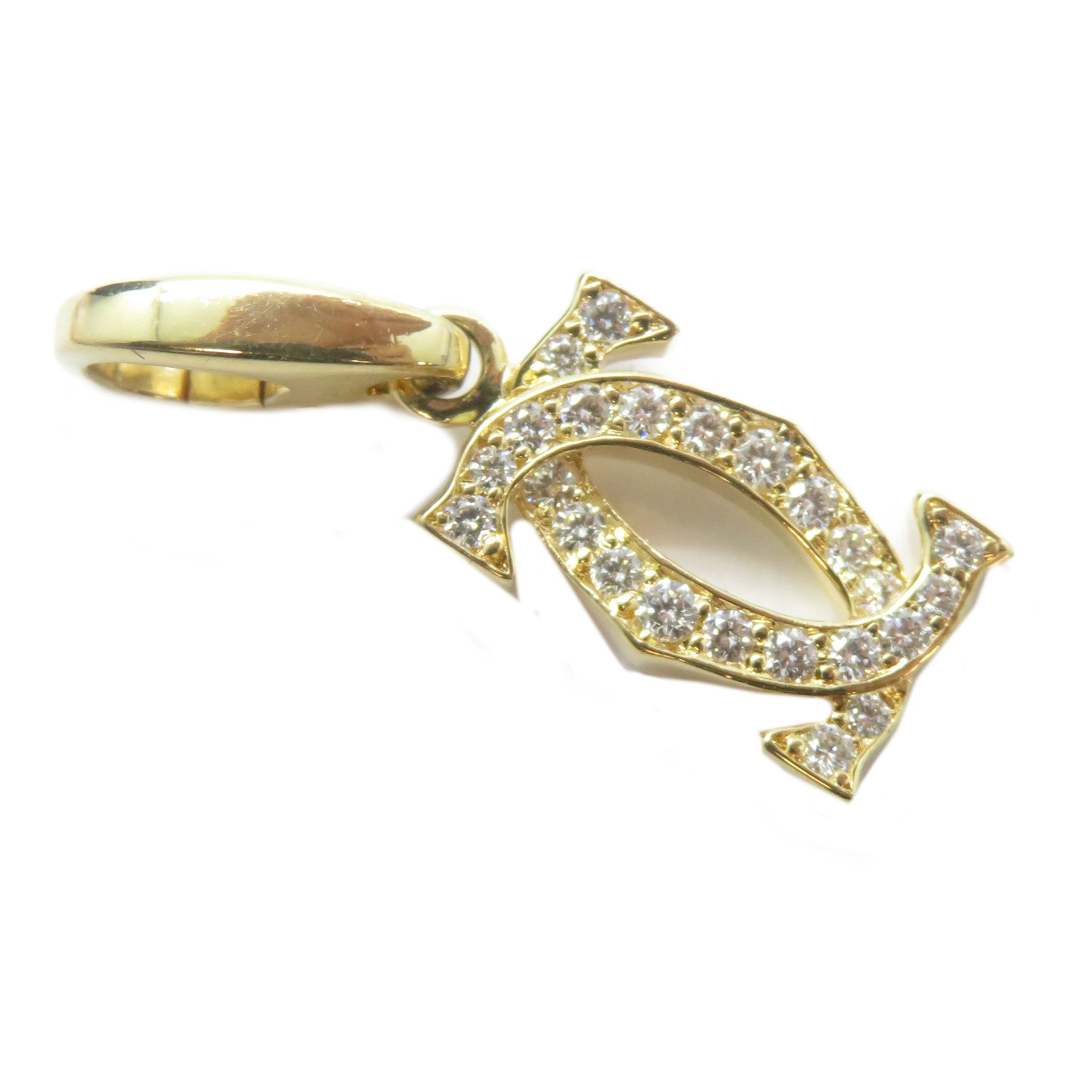 CARTIER 18K黃金/鑽石2C Pendant掛飾