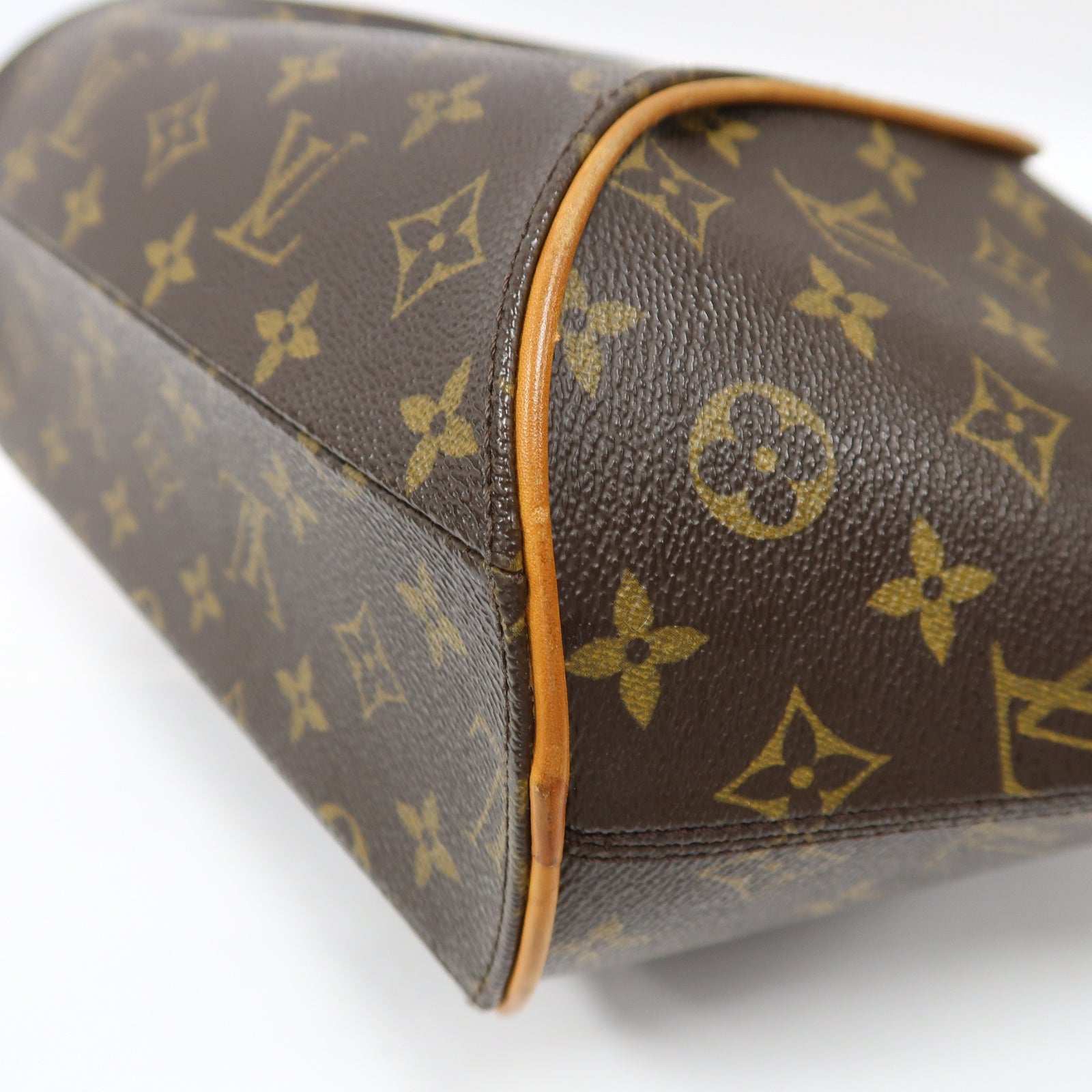 LOUIS VUITTON Monogram Elipse MM金扣手挽袋啡色