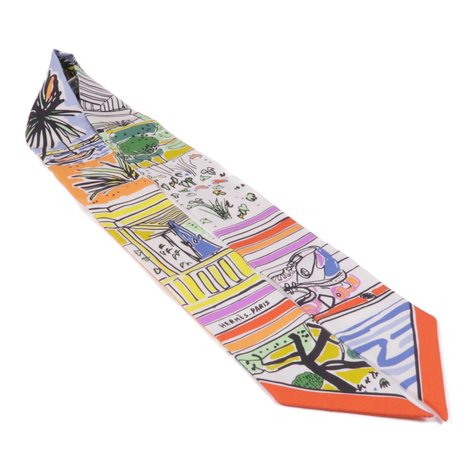 HERMES Twilly Scarf Silk Multicolor