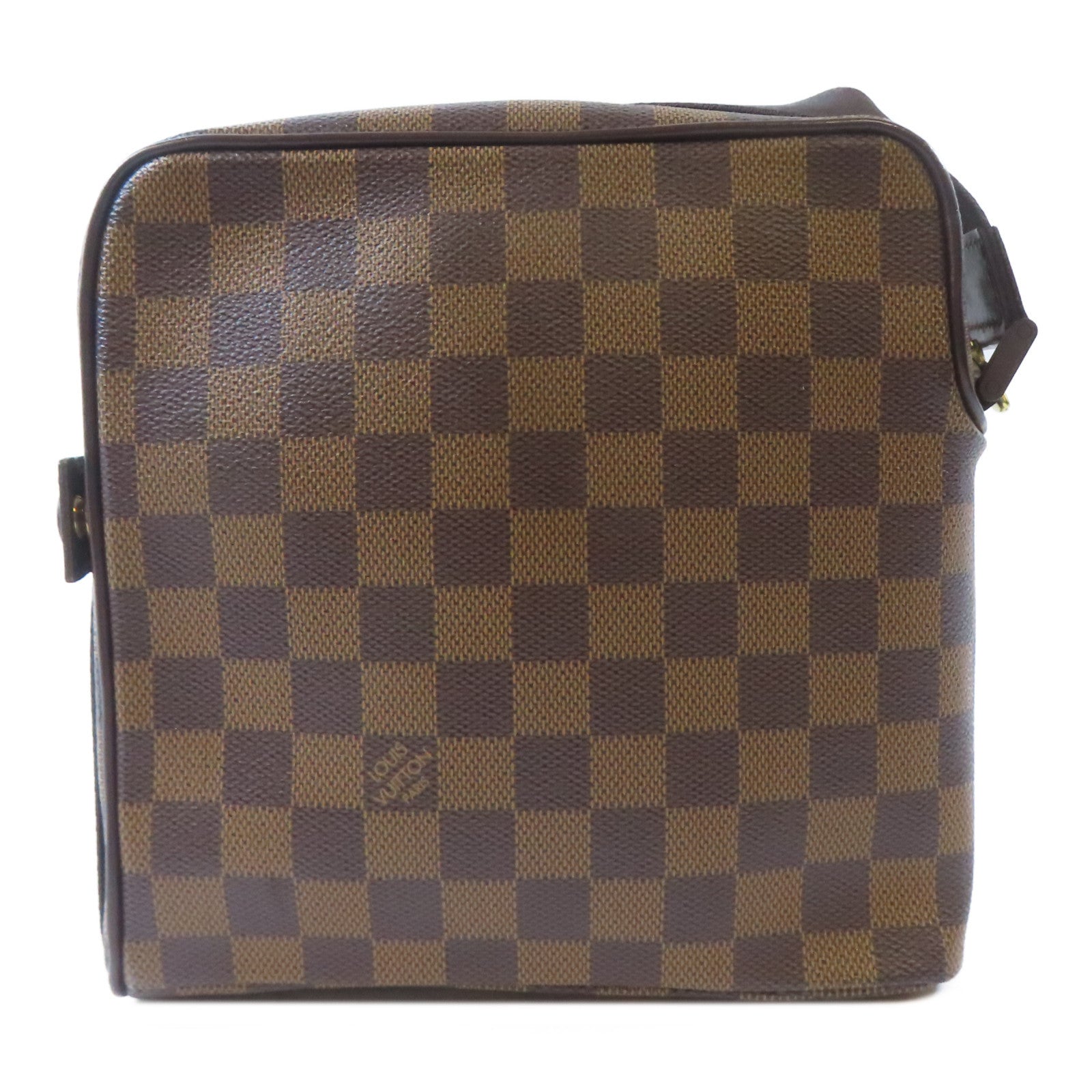 LOUIS VUITTON Damier Olav金扣肩背袋啡色