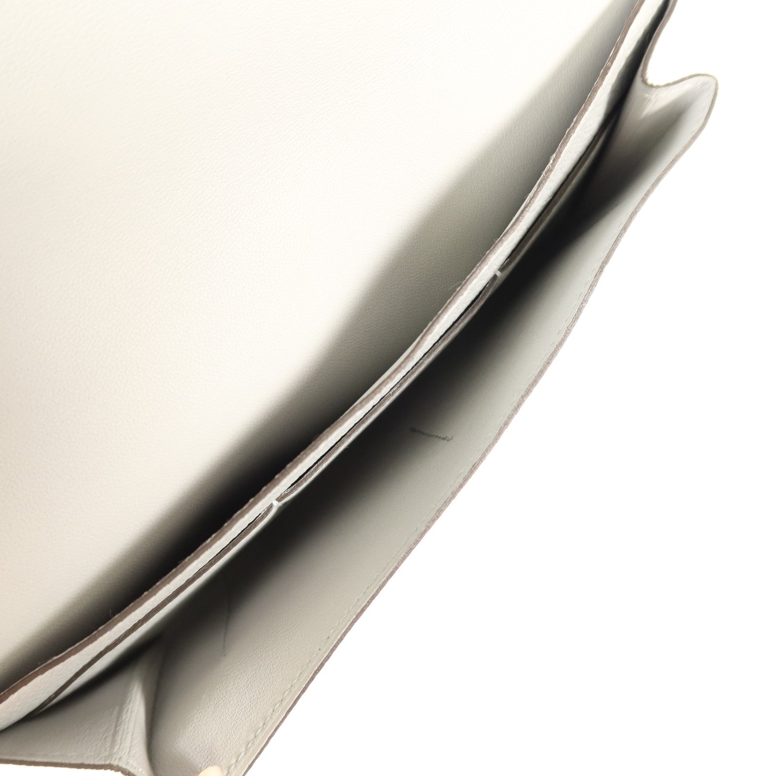 HERMES Clemence皮革Dogon GM銀扣長錢包Gris Mouette