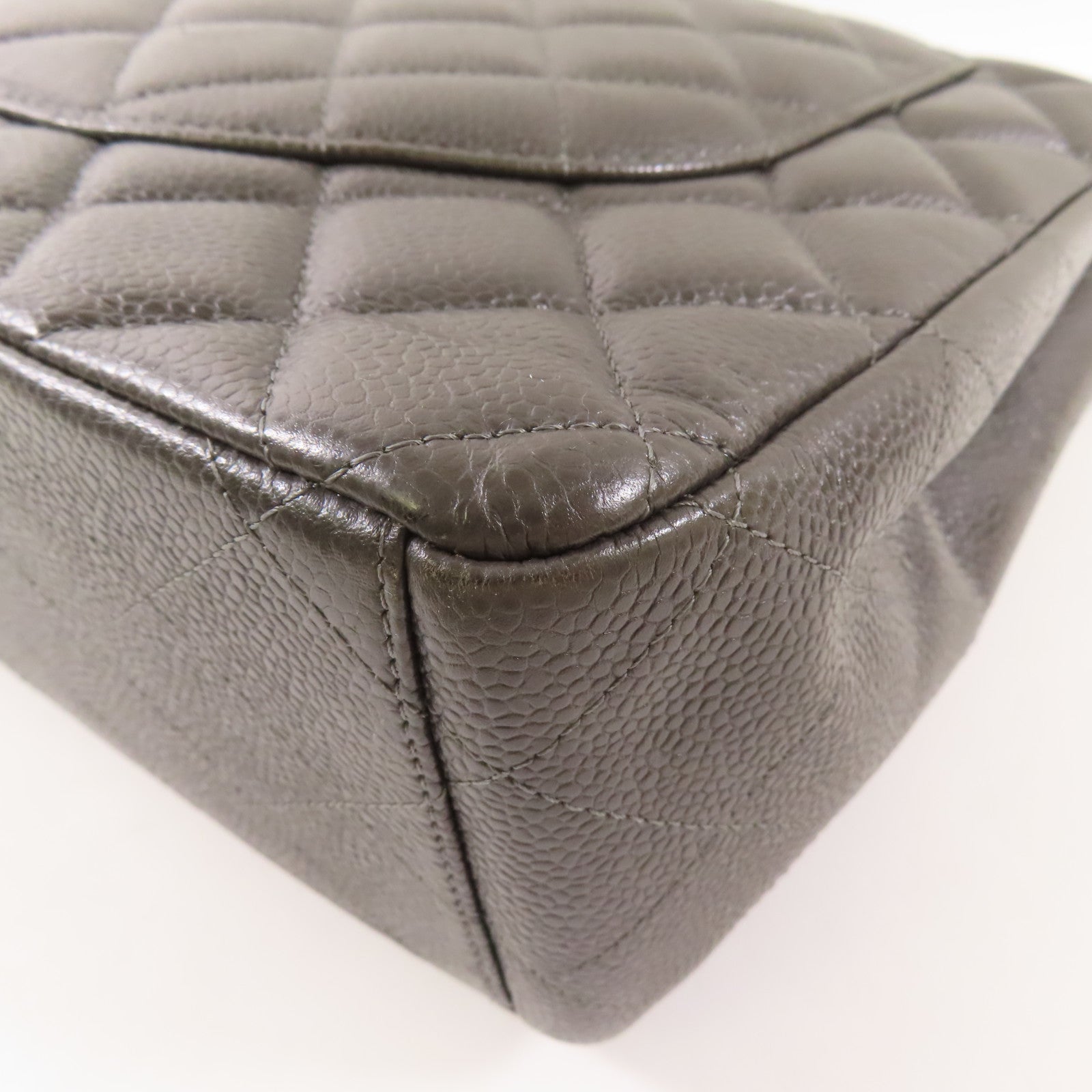 CHANEL 【激減優惠】牛皮皮革Maxi Classic銀扣鏈帶肩背袋