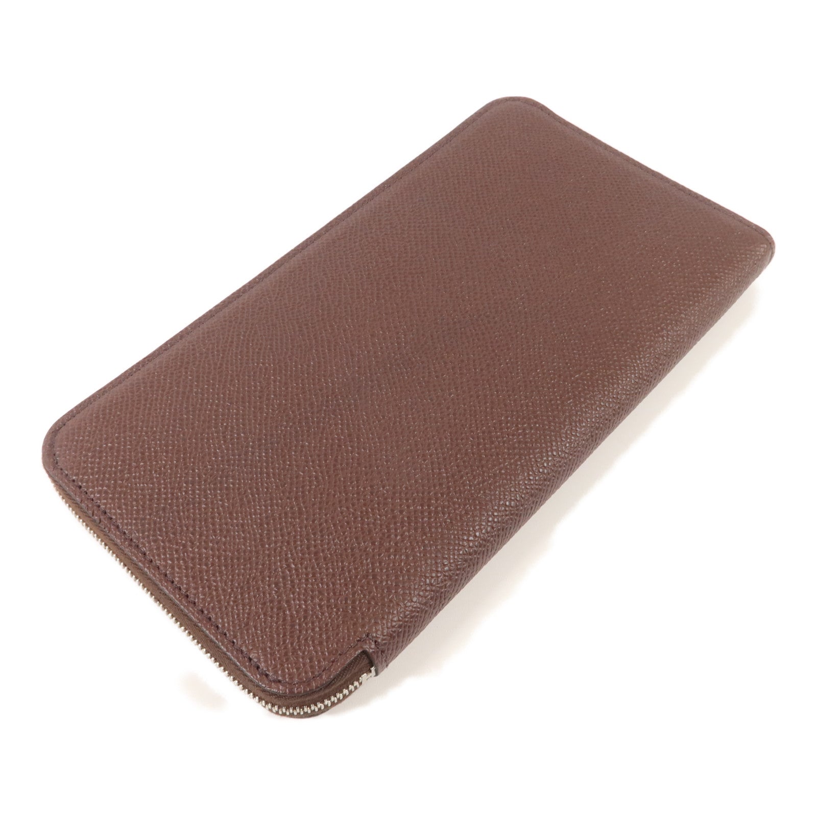 HERMES Epsom皮革Silk In Long Wallet長錢包Rouge Sellier