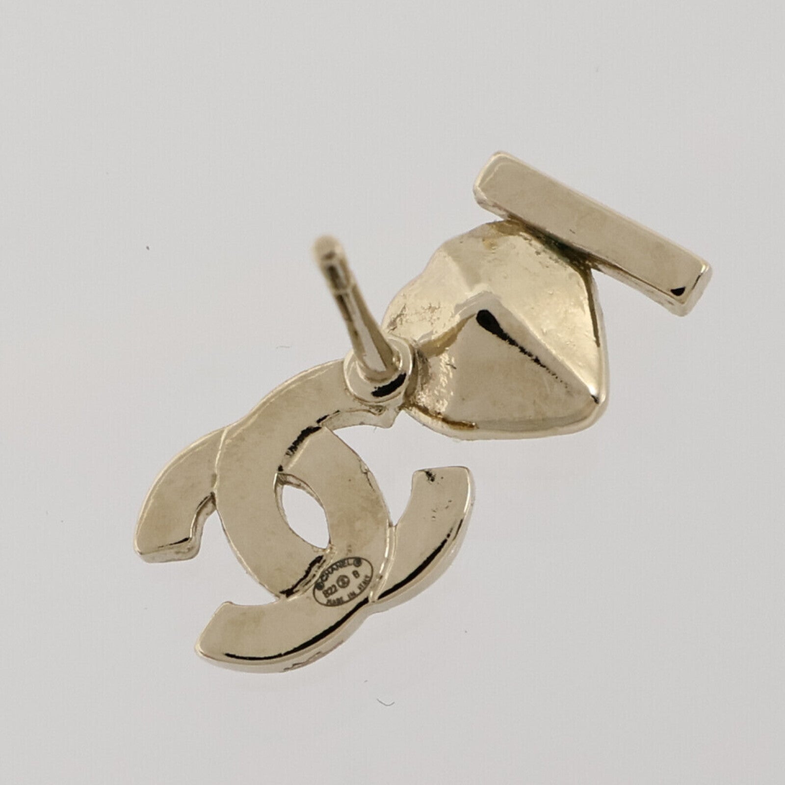 CHANEL 金屬/PVC I Love Coco Earrings耳環