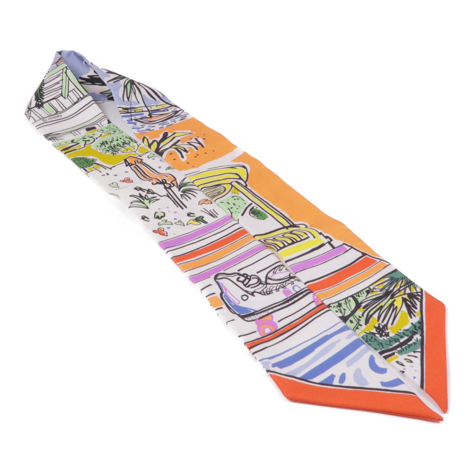 HERMES Twilly Scarf Silk Multicolor