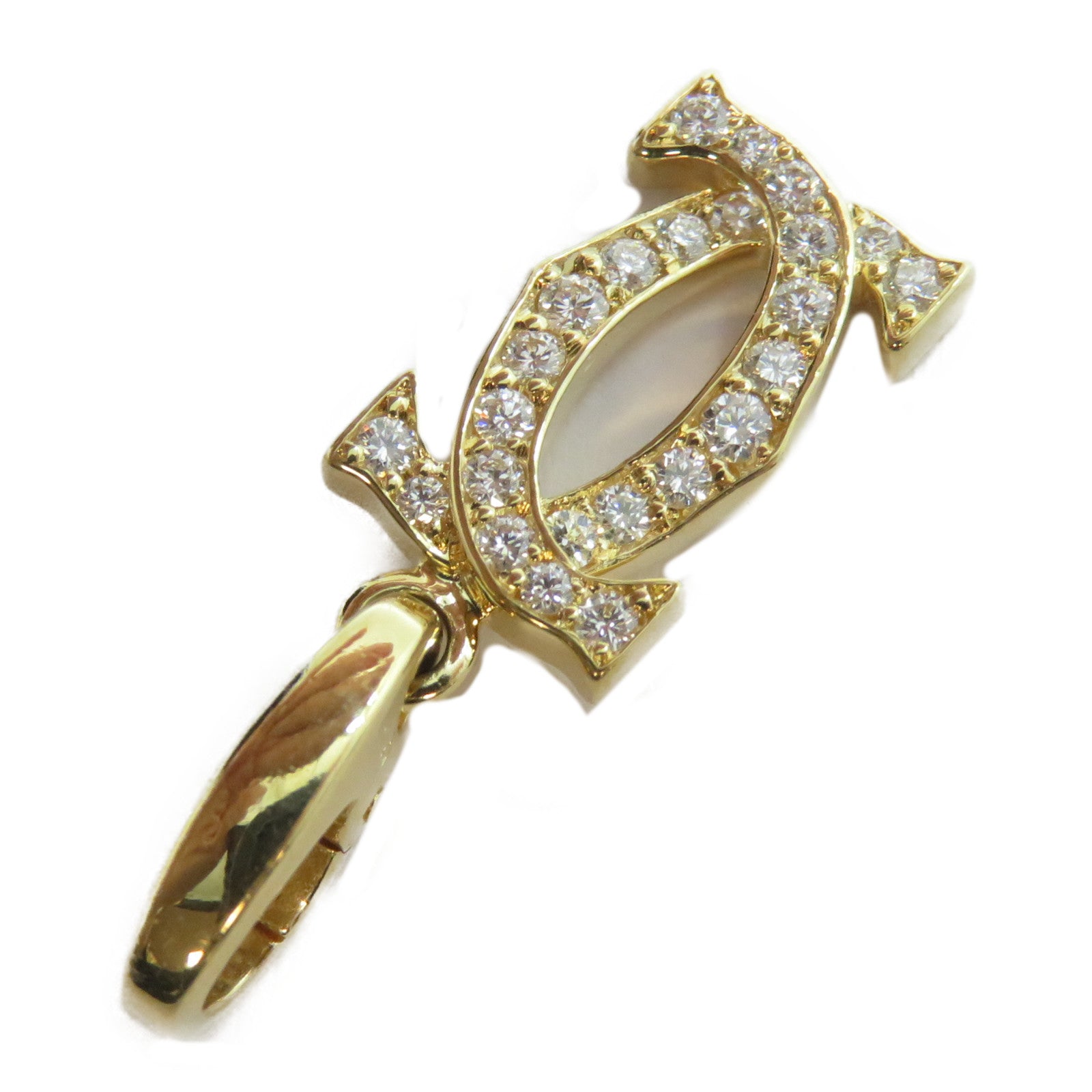 CARTIER 18K黃金/鑽石2C Pendant掛飾