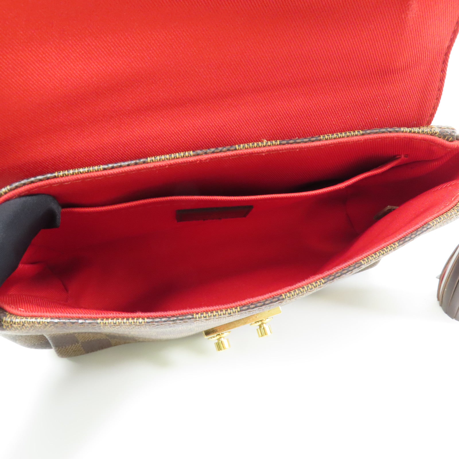 LOUIS VUITTON Damier Croisette金扣手挽肩背兩用袋