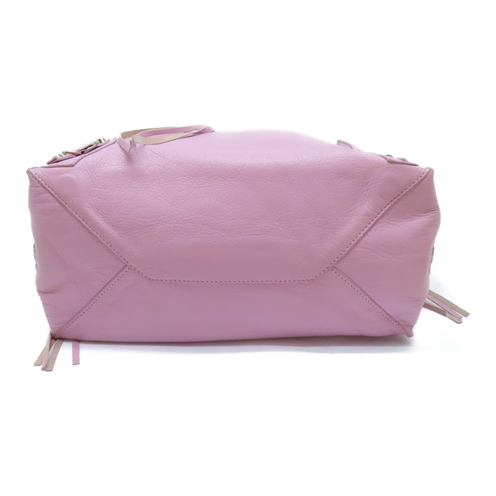 BALENCIAGA 【激減優惠】牛皮皮革Papier Tote銀扣手挽袋紫色