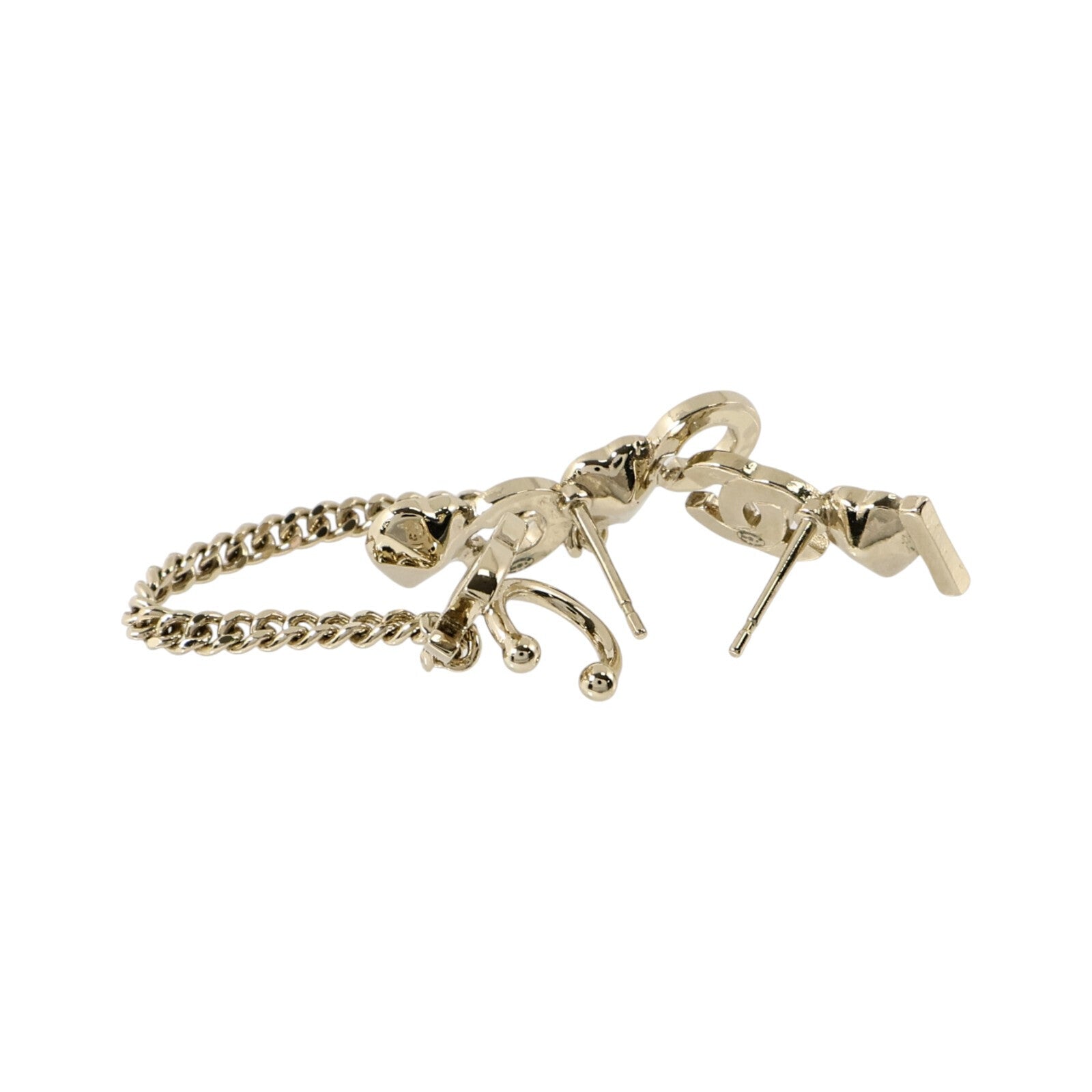 CHANEL 金屬/PVC I Love Coco Earrings耳環