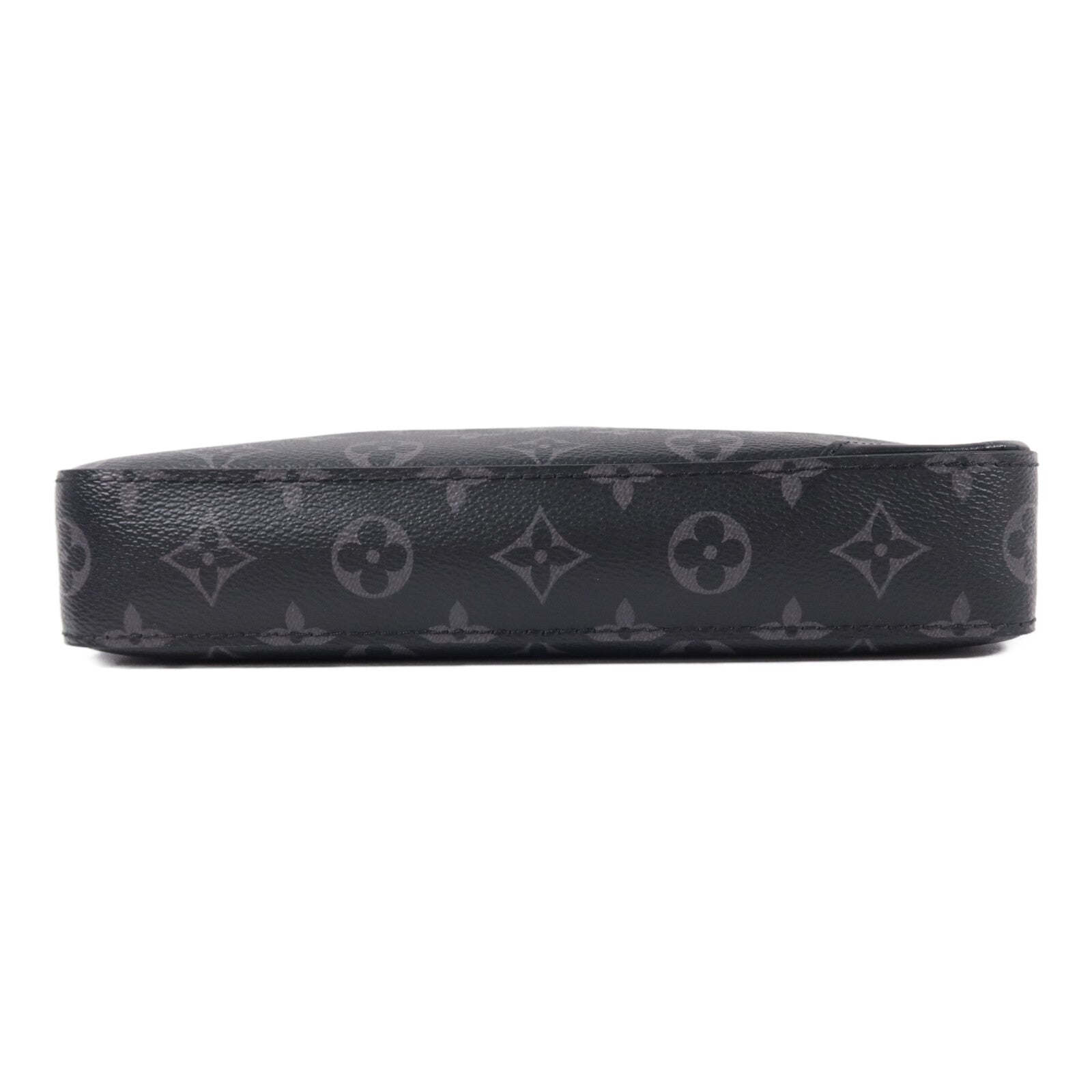 LOUIS VUITTON Monogram Eclipse Reverse Trio Messenger銀扣肩背袋灰色