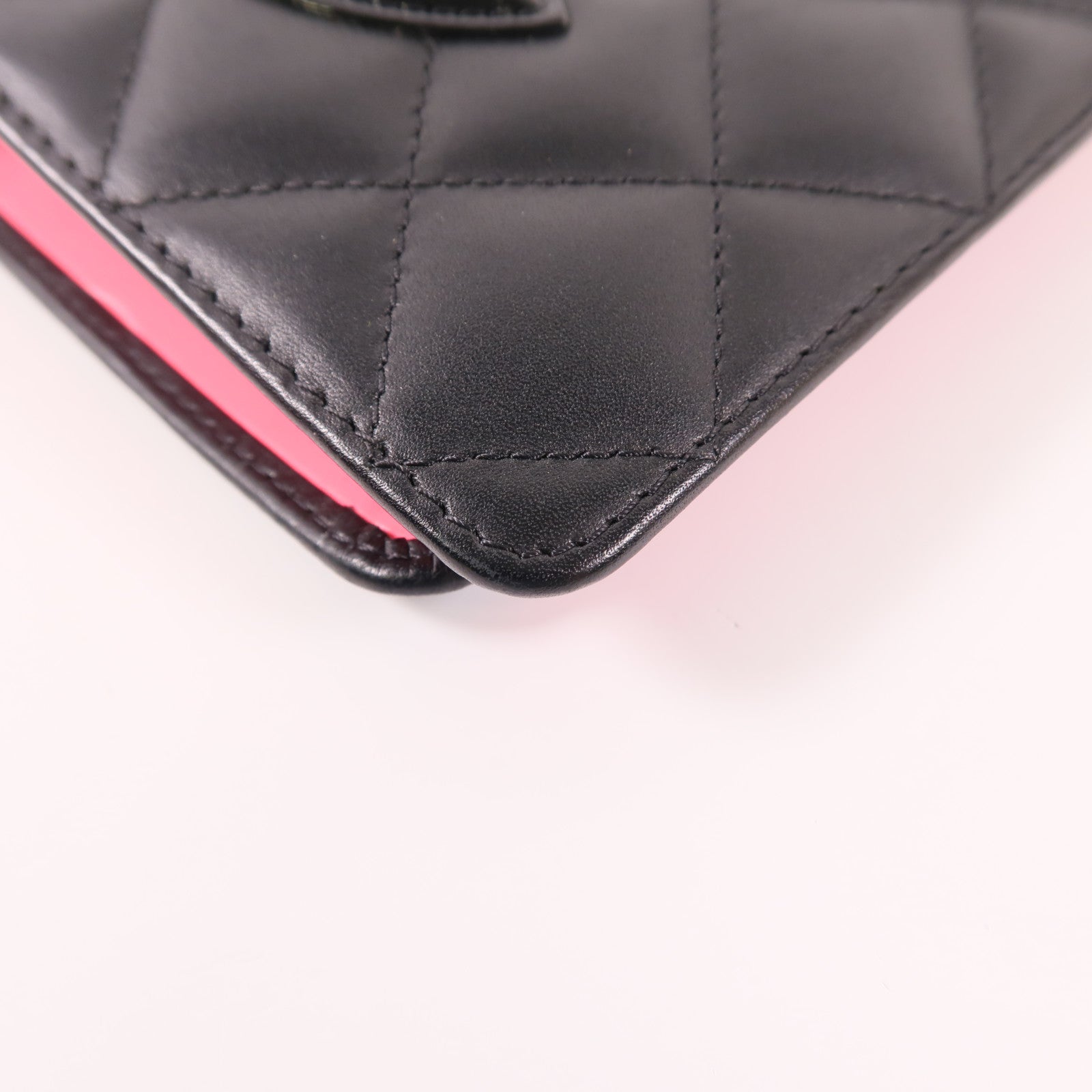 CHANEL 牛皮皮革Cambon Long Bifold Wallet銀扣長錢包