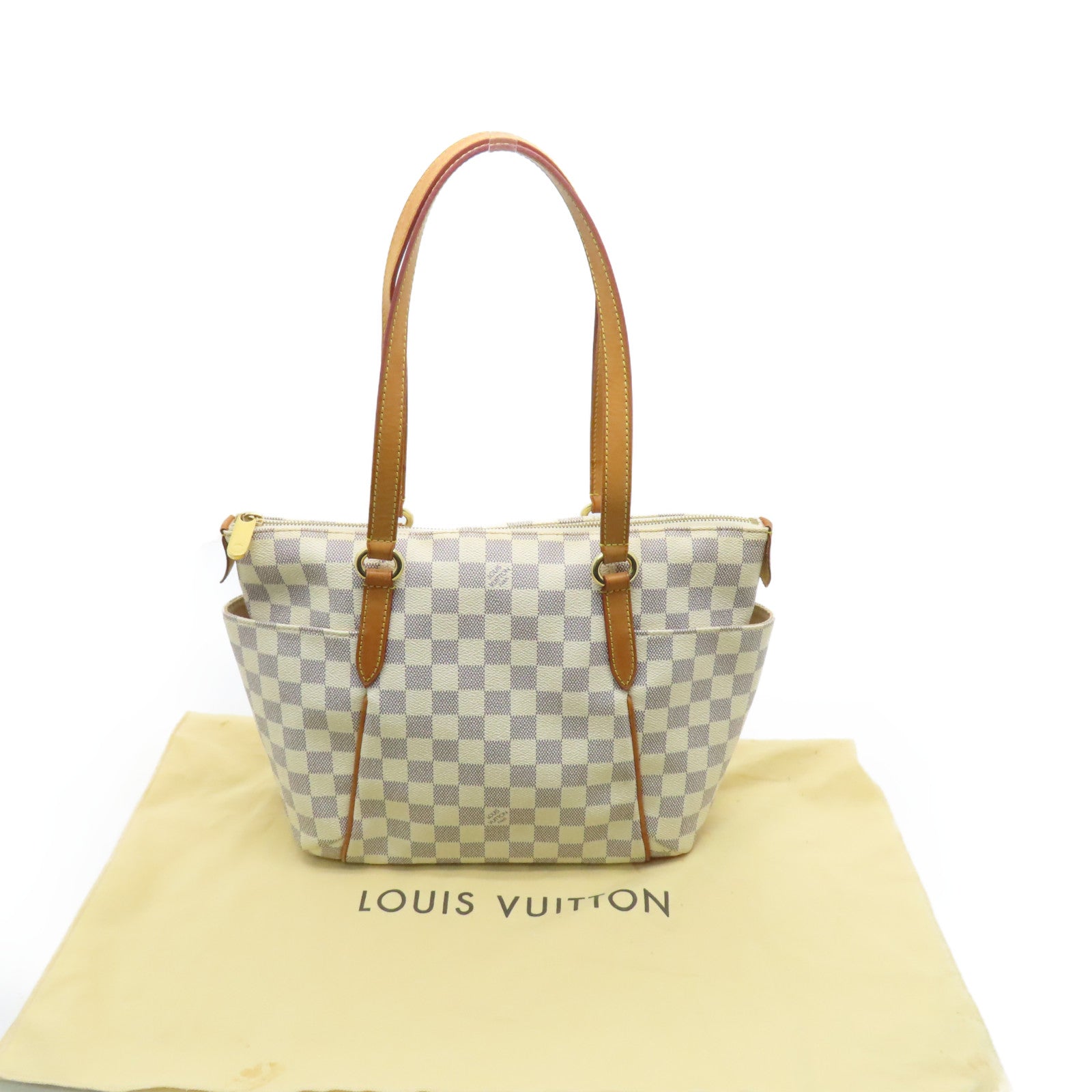 LOUIS VUITTON 【激減優惠】Damier Azur Totally PM Shoulder Bag肩背袋米白色