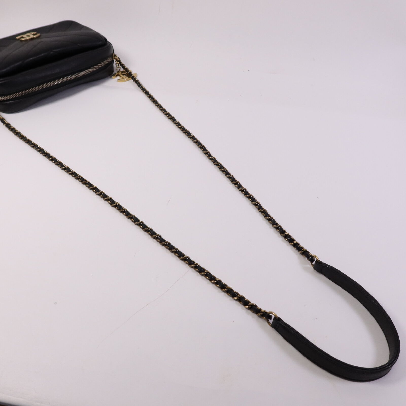 CHANEL 【激減優惠】牛皮皮革Chain Shoulder Bag金扣鏈帶肩背袋