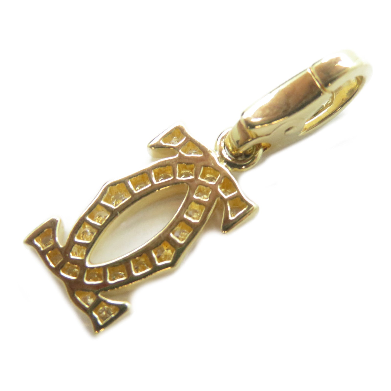 CARTIER 18K黃金/鑽石2C Pendant掛飾