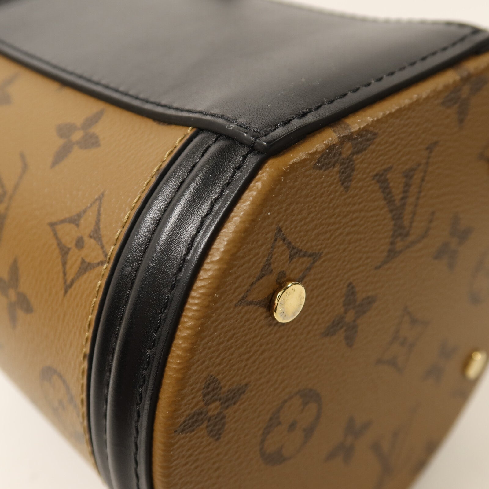 LOUIS VUITTON Monogram Reverse Cannes金扣手挽肩背兩用袋