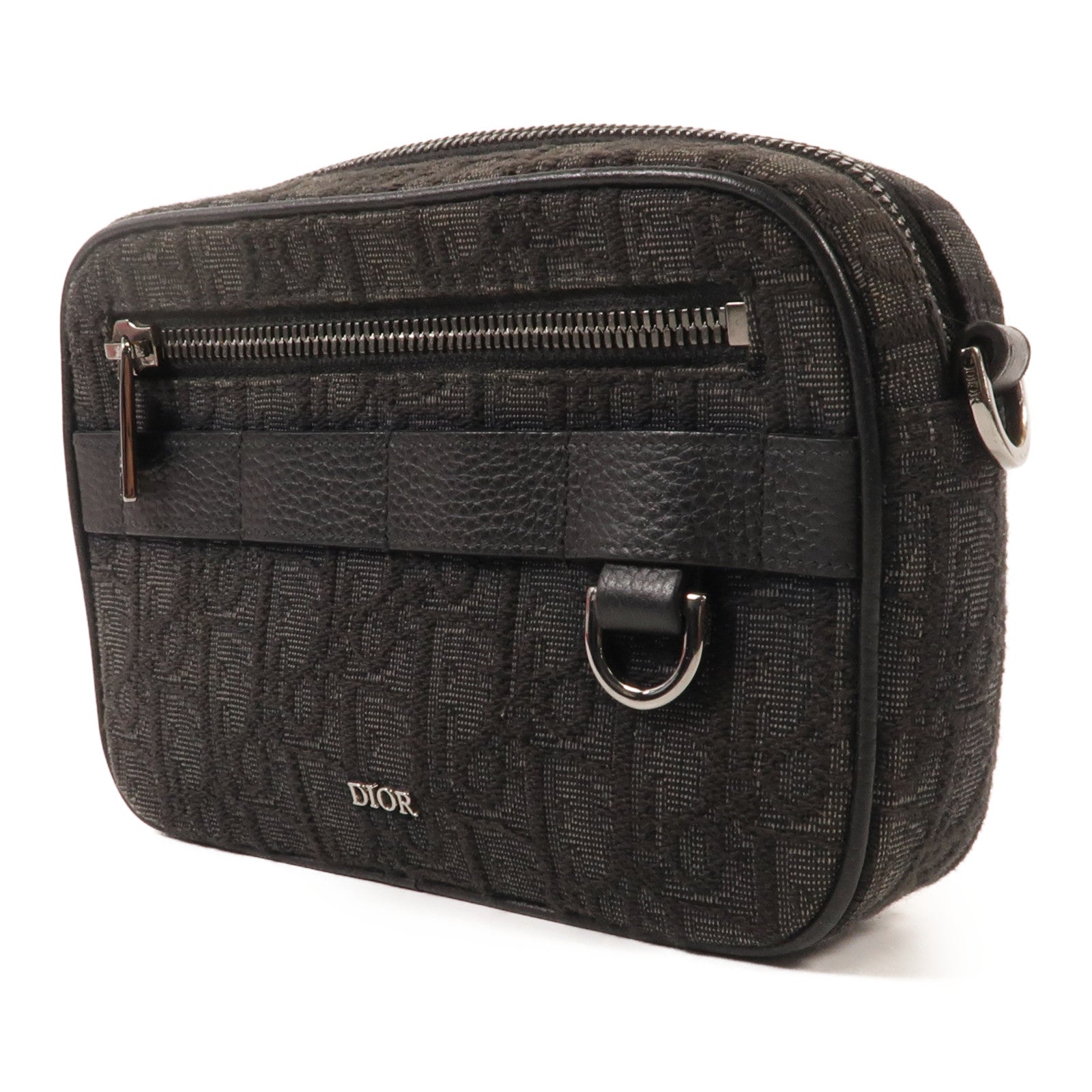 Dior 帆布Shoulder Bag銀扣肩背袋