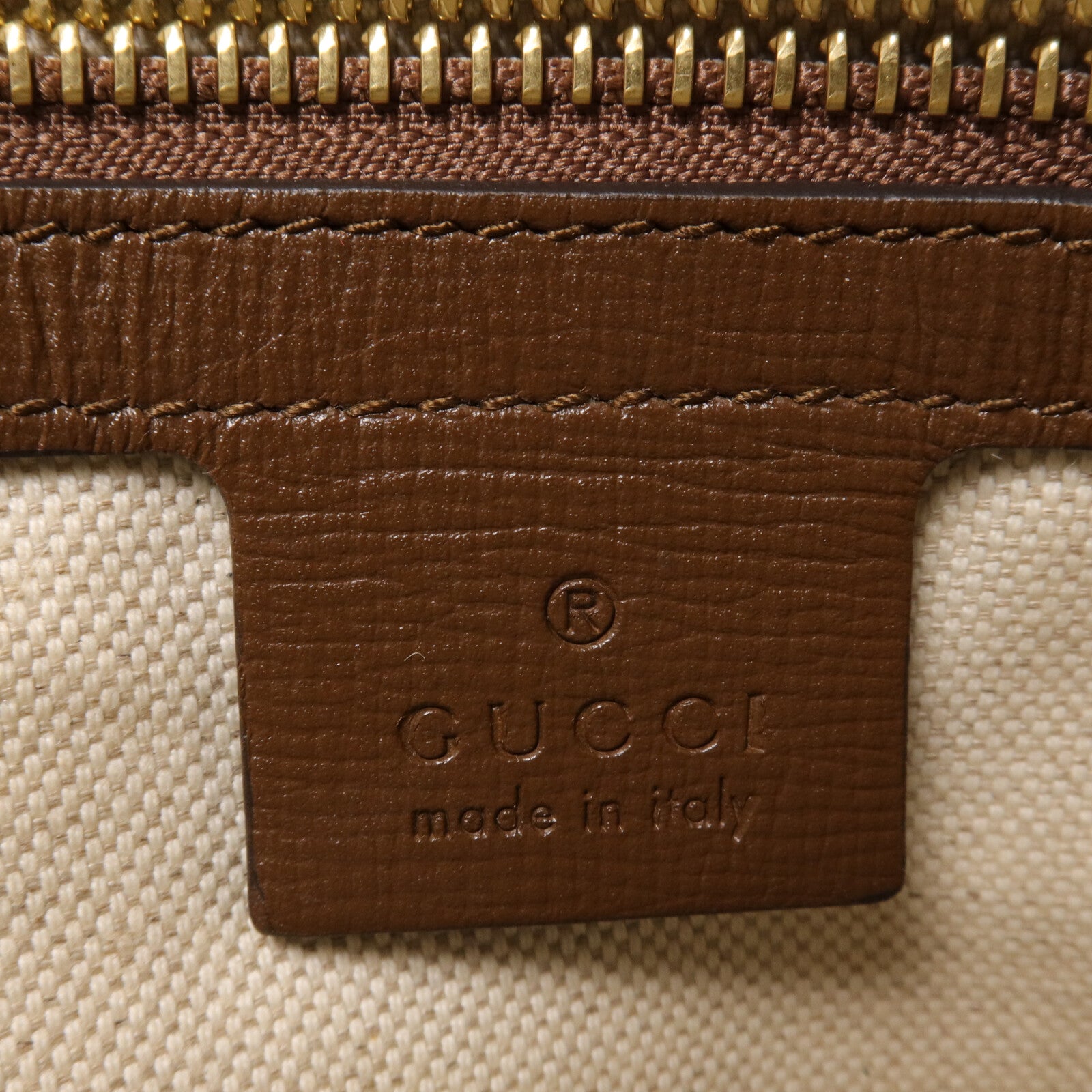 GUCCI 塗層帆布1955 Horsebit Top Handle手挽肩背兩用袋