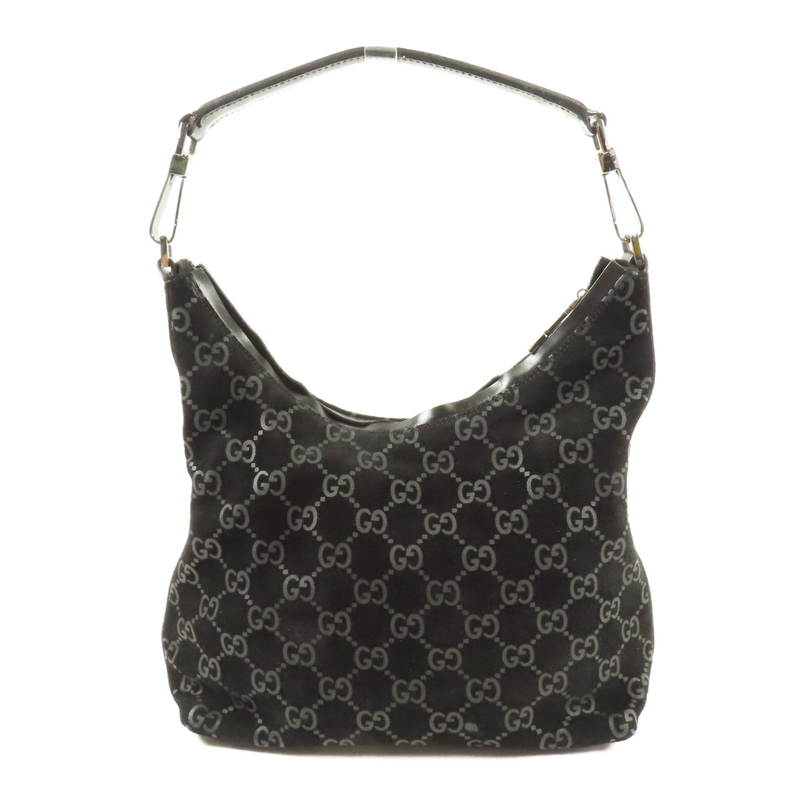 GUCCI 絨布Rare銀扣手挽袋