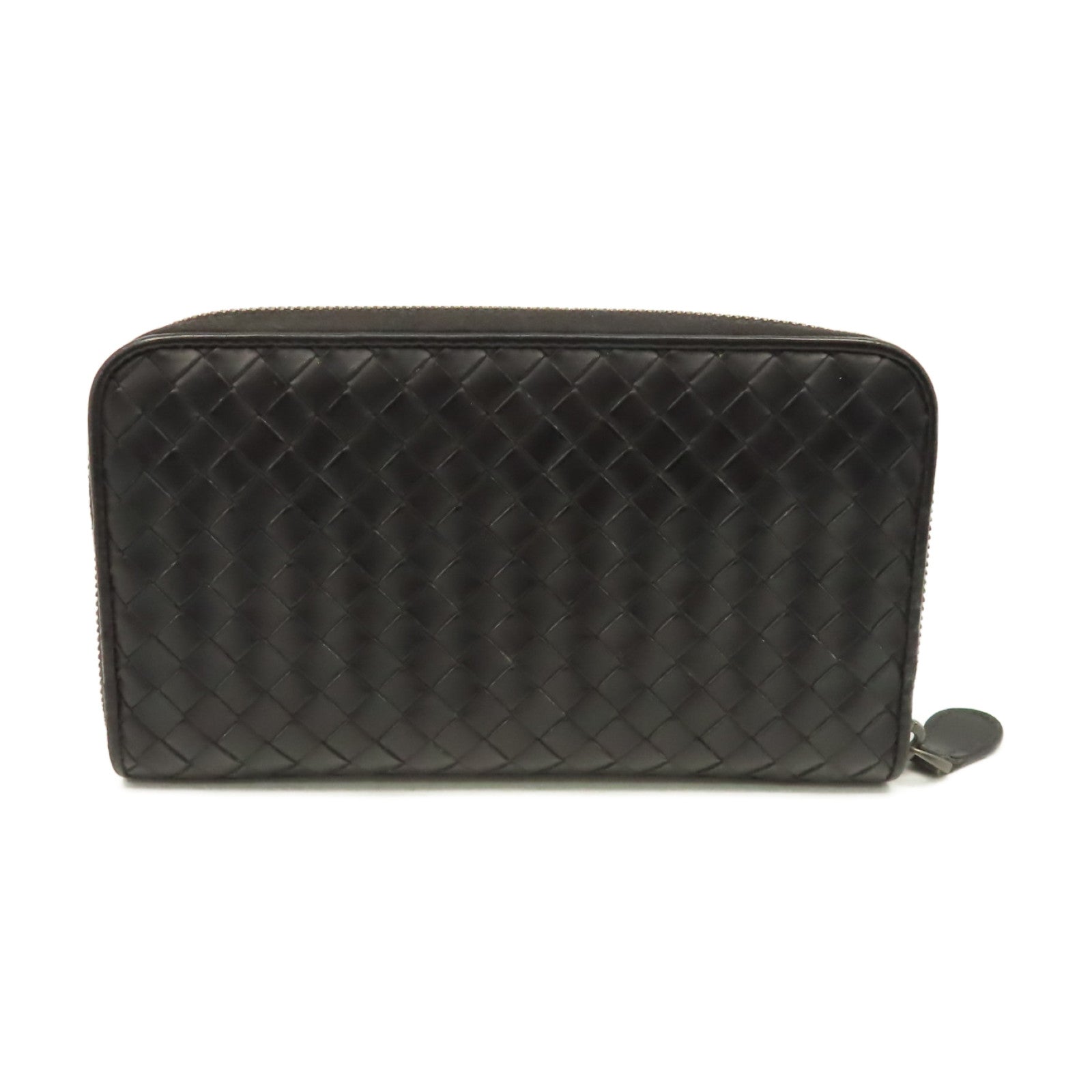 BOTTEGA VENETA 【激減優惠】織紋皮革Zipper Long Wallet拉鏈長錢包黑色