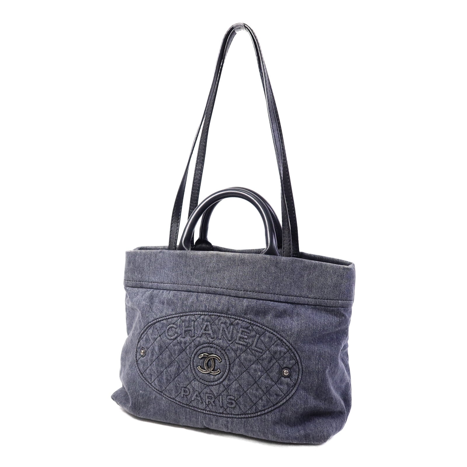 CHANEL 牛仔布2 Way Tote Bag手挽肩背兩用袋
