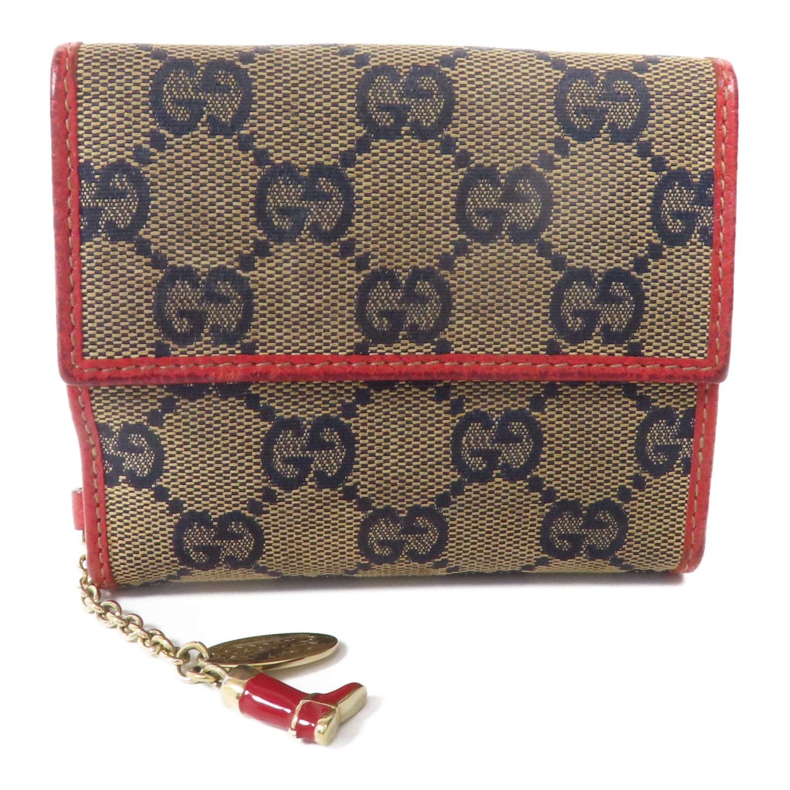 GUCCI 帆布Wallet金扣錢包