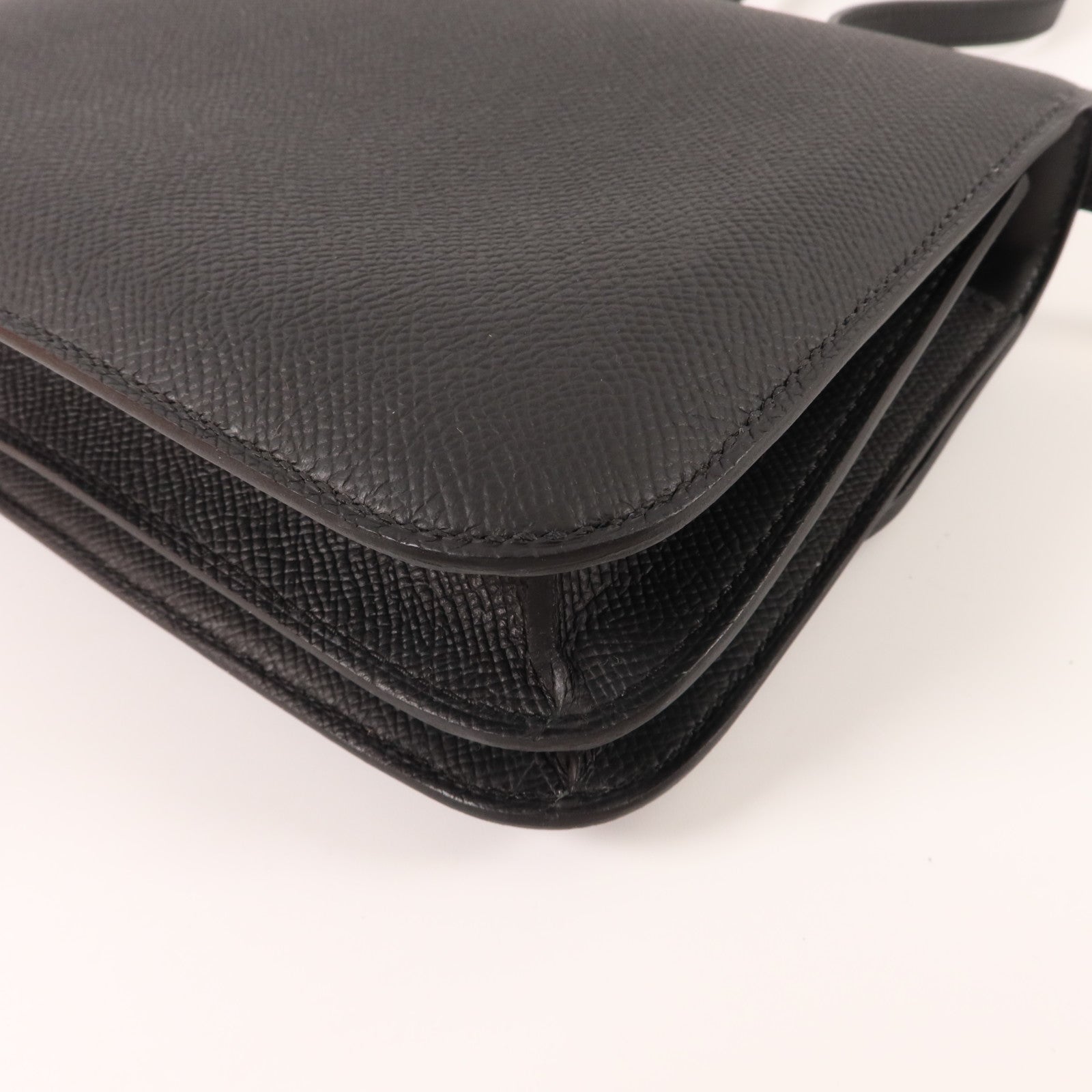 HERMES Epsom皮革Constance Mini肩背袋Noir