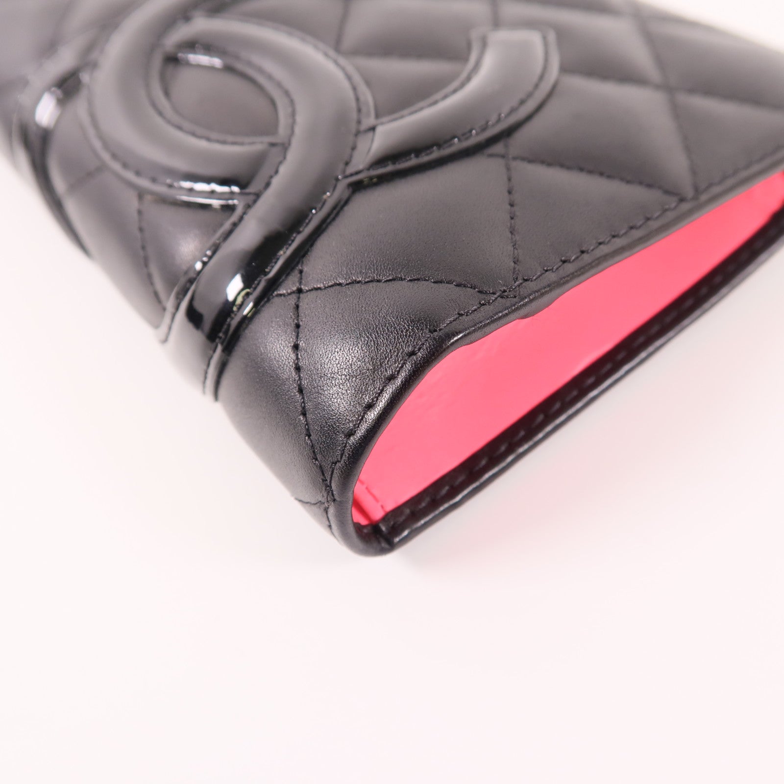 CHANEL 牛皮皮革Cambon Long Bifold Wallet銀扣長錢包