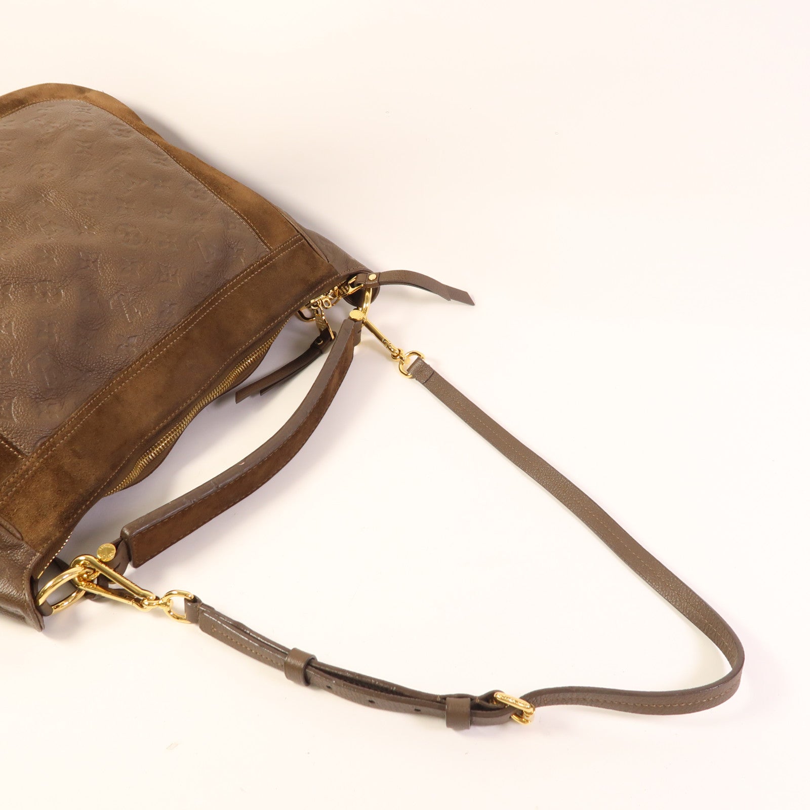 LOUIS VUITTON Monogram Empreinte Audacieuse MM金扣手挽肩背兩用袋