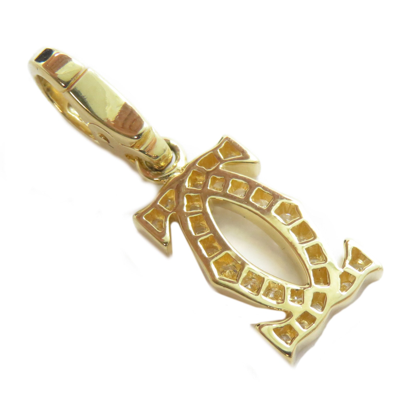 CARTIER 18K黃金/鑽石2C Pendant掛飾