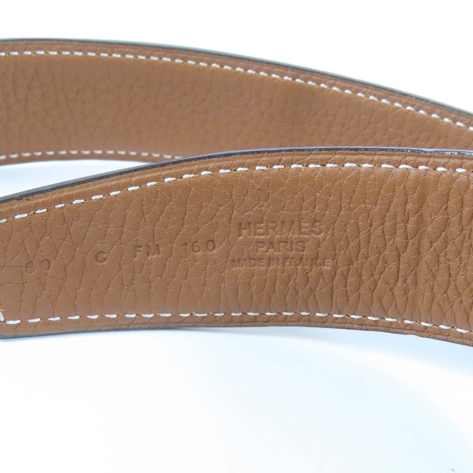 HERMES 皮革Belt銀扣皮帶黑色/啡色80cm