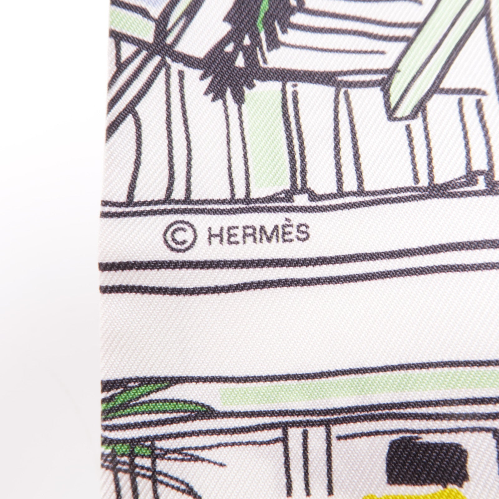 HERMES 絲質Twilly絲巾Multicolor