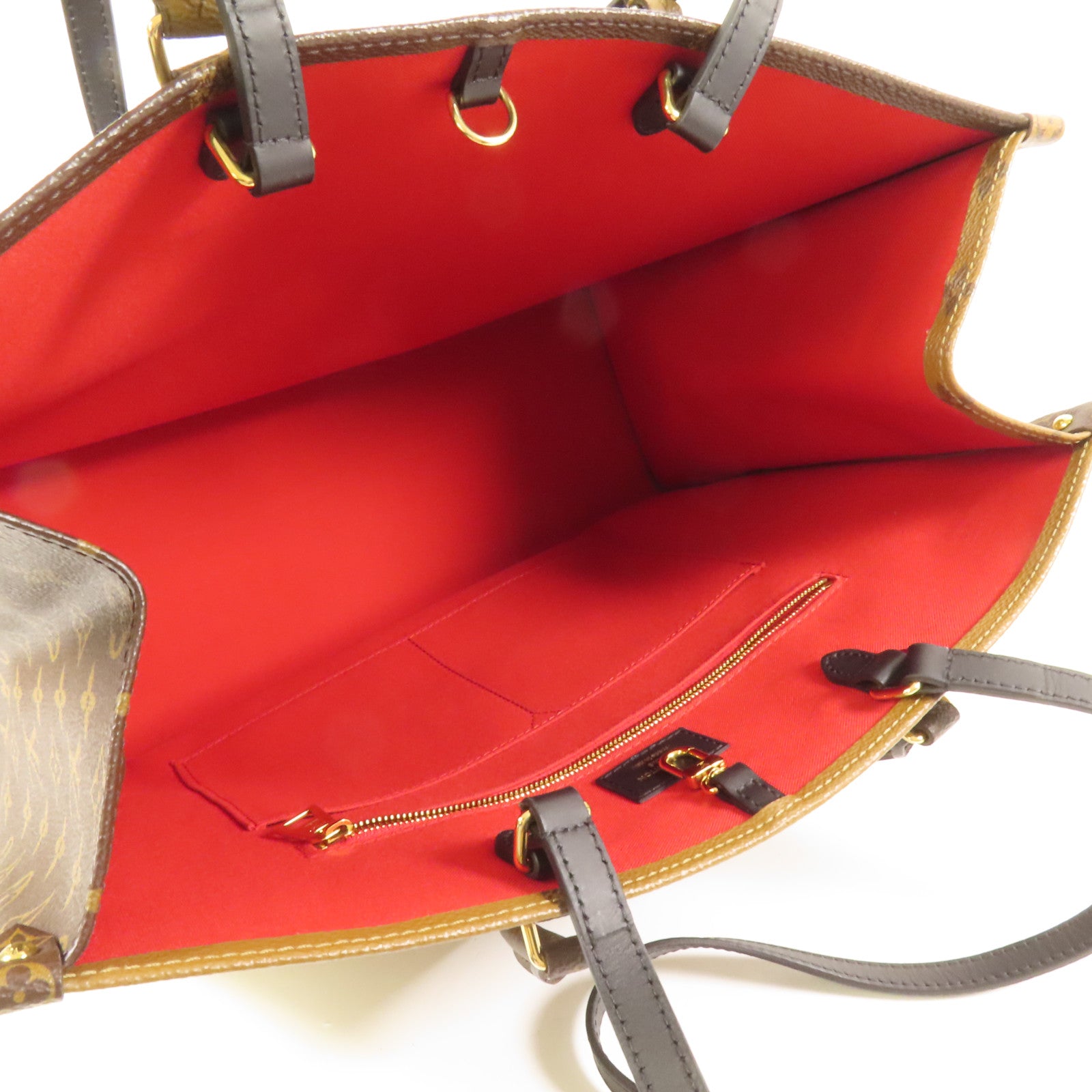 LOUIS VUITTON Monogram Giant OnTheGo GM金扣手挽肩背兩用袋