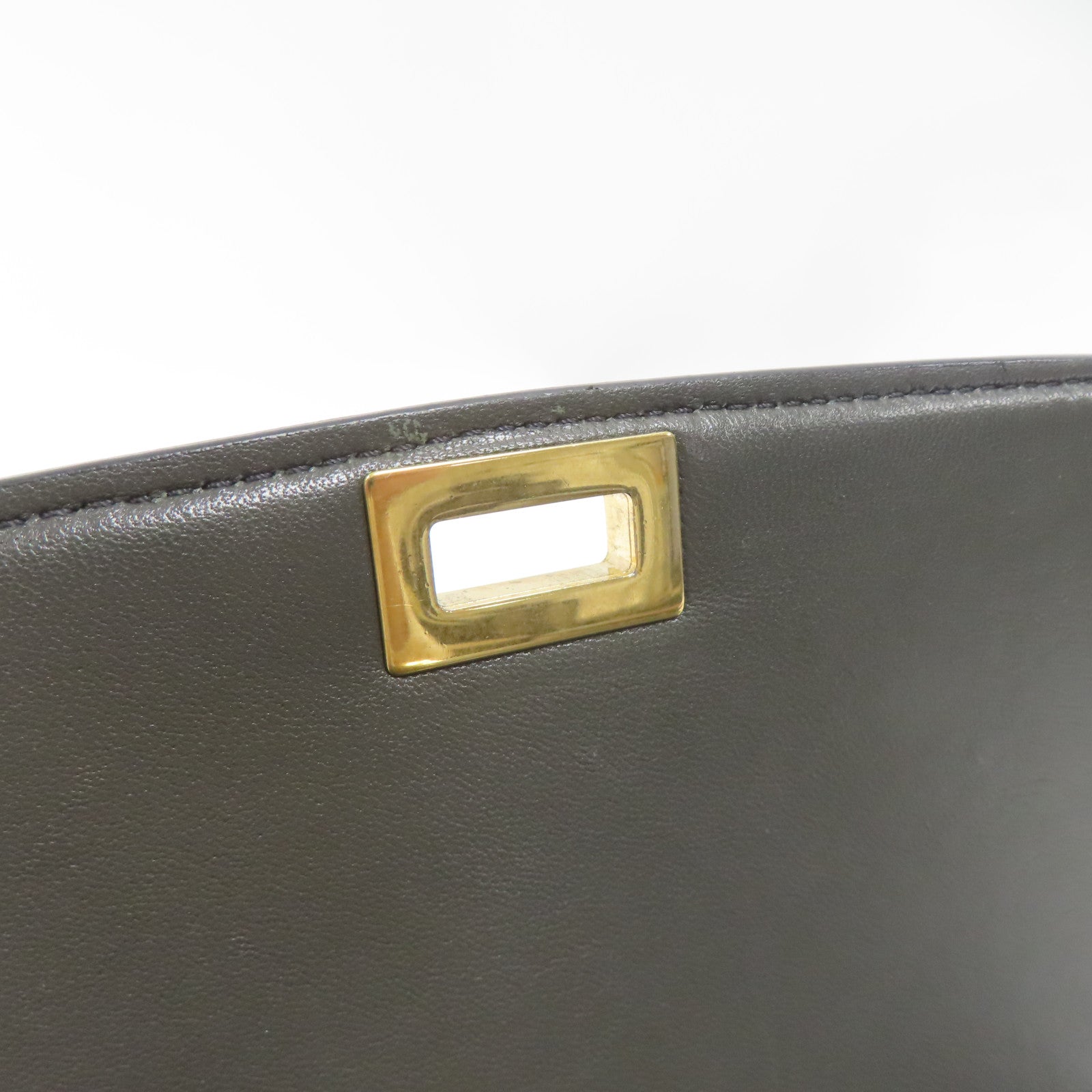 CELINE **【激減優惠】牛皮皮革Classic Box金扣肩背袋灰色