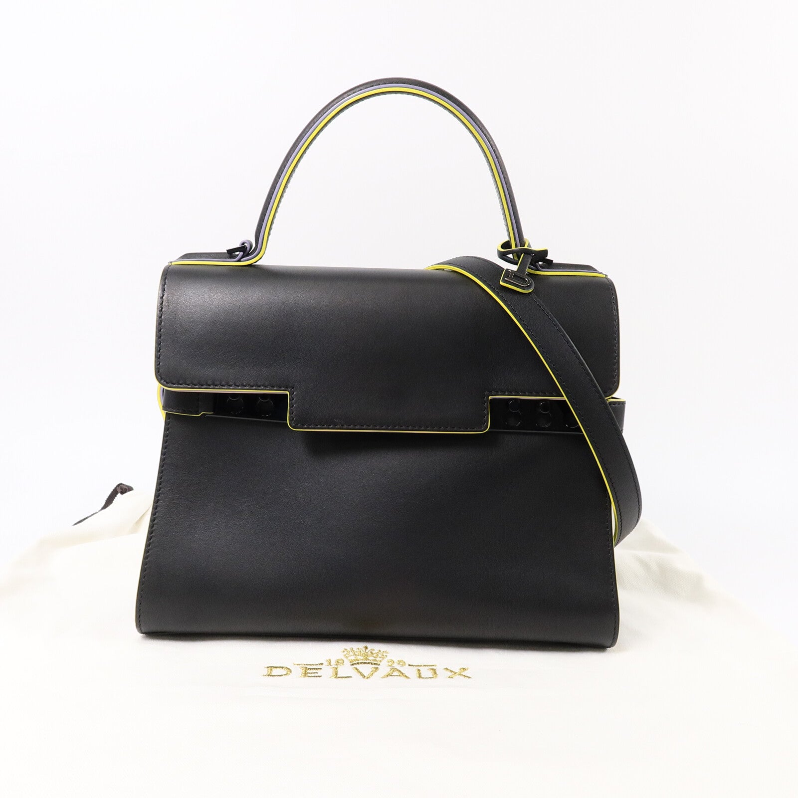 Delvaux 牛皮皮革Tempete MM手挽肩背兩用袋