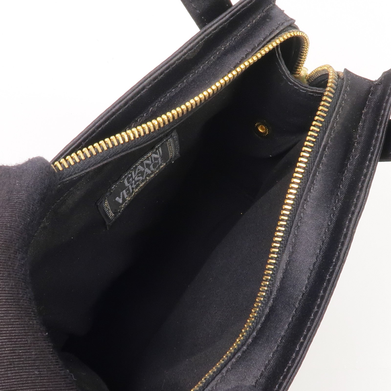 VERSACE Satin Fabric Handbag金扣手挽袋