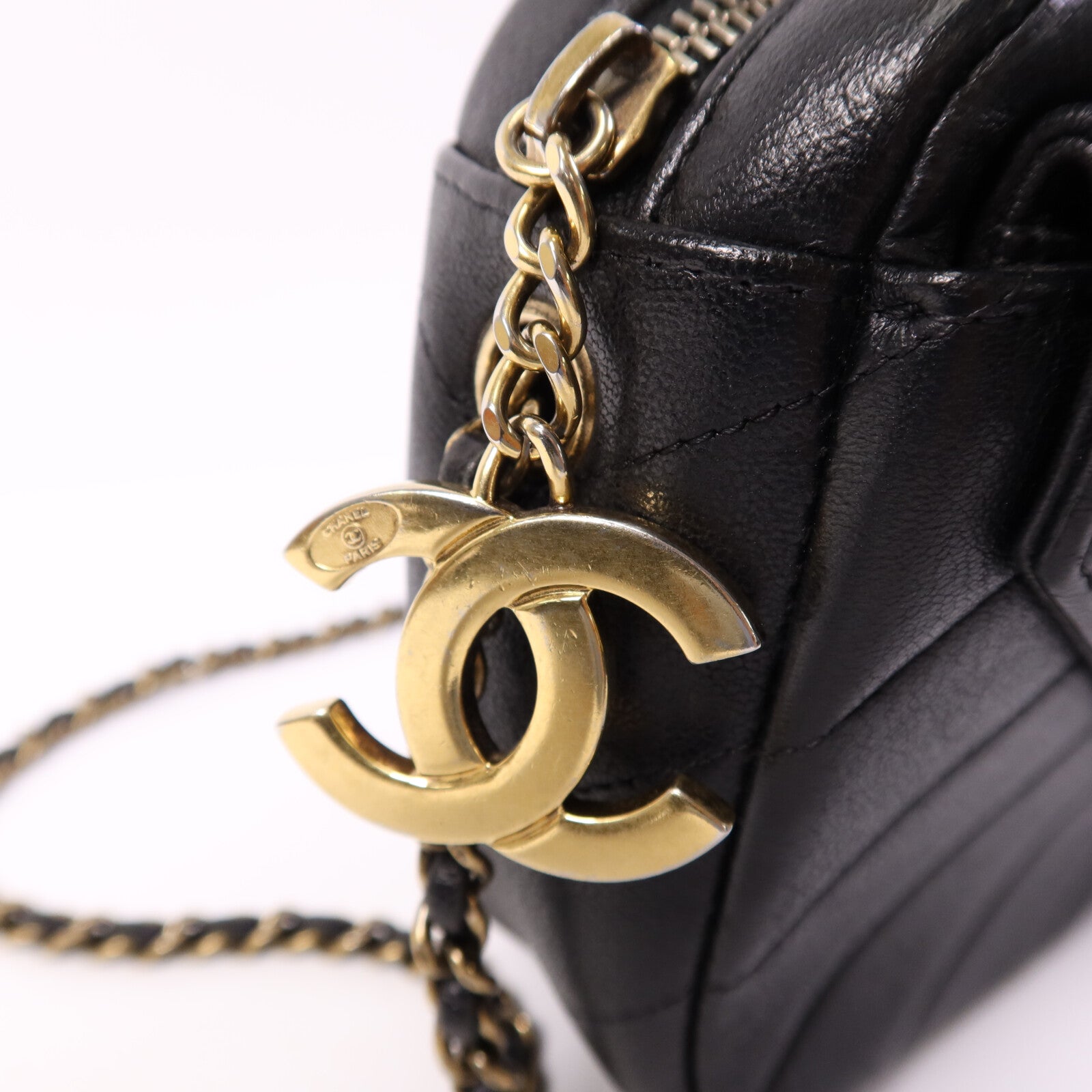 CHANEL 【激減優惠】牛皮皮革Chain Shoulder Bag金扣鏈帶肩背袋