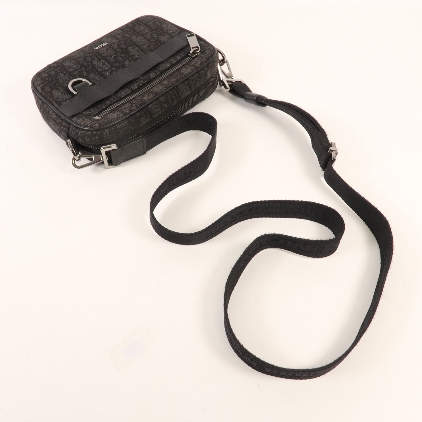 Dior 帆布Shoulder Bag銀扣肩背袋