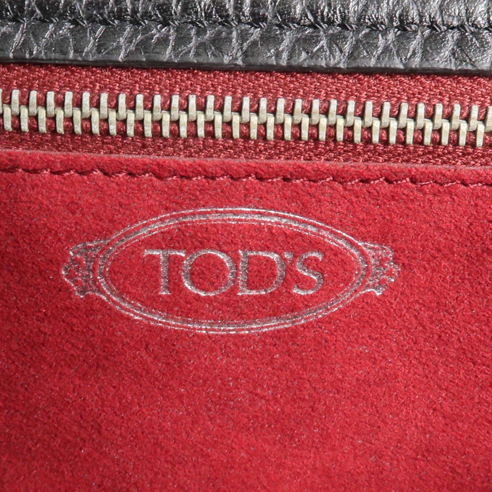 TOD'S 牛皮皮革Wave Bag銀扣手挽肩背兩用袋