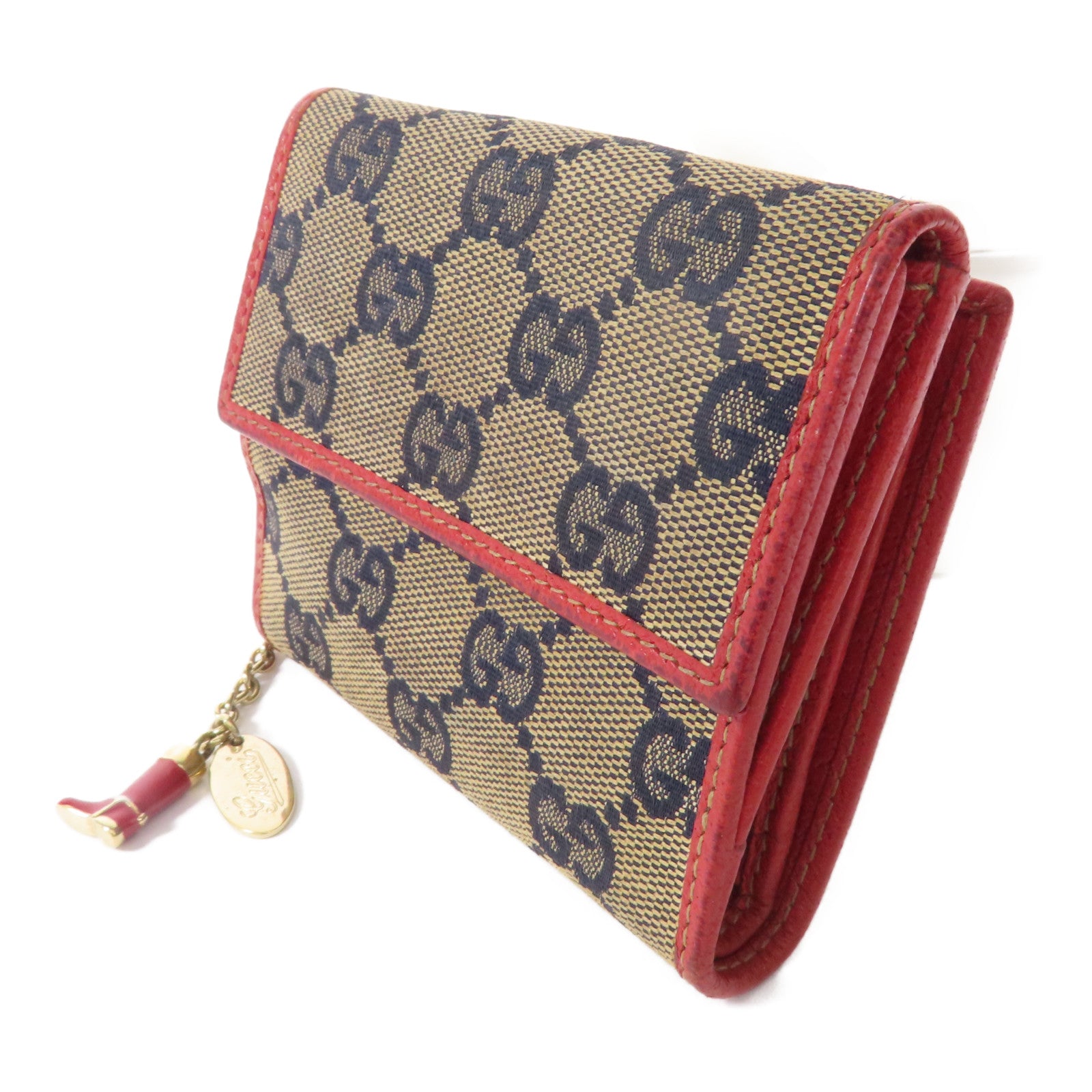 GUCCI 帆布Wallet金扣錢包