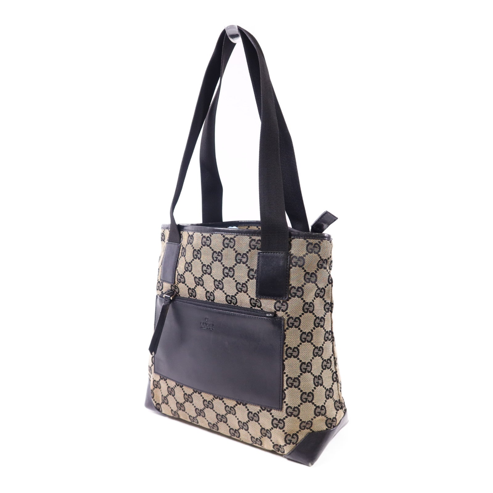 GUCCI 帆布Shoulder Bag銀扣肩背袋