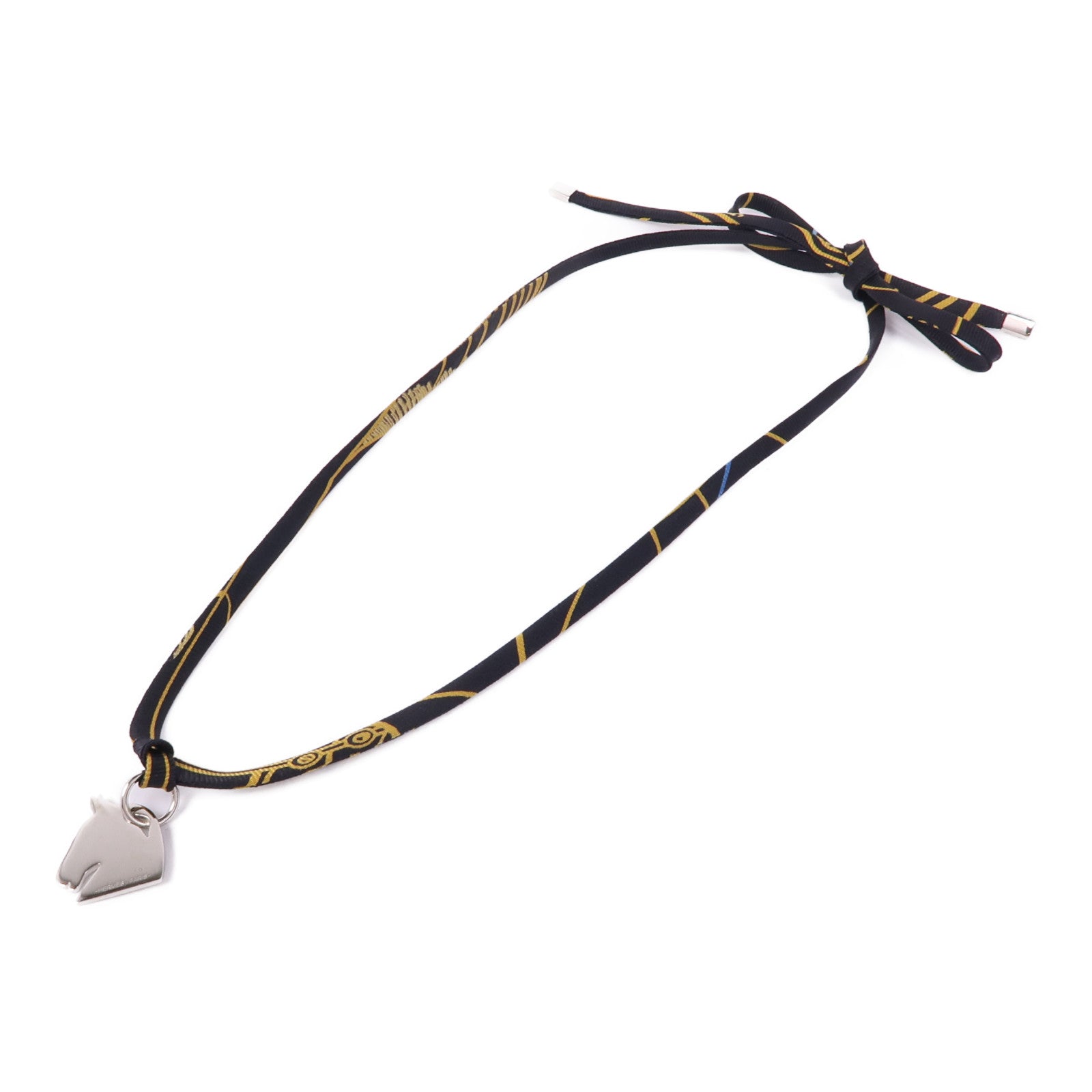 HERMES 絲質Tourbillon Necklace/Bracelet項鍊/手帶