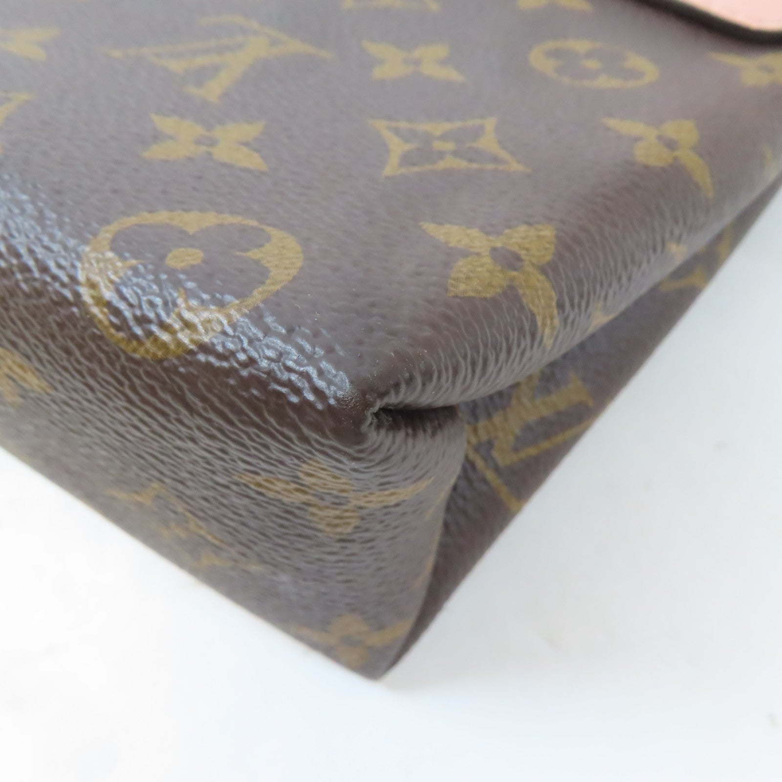 LOUIS VUITTON Monogram Locky BB金扣手挽肩背兩用袋啡色/粉紅色