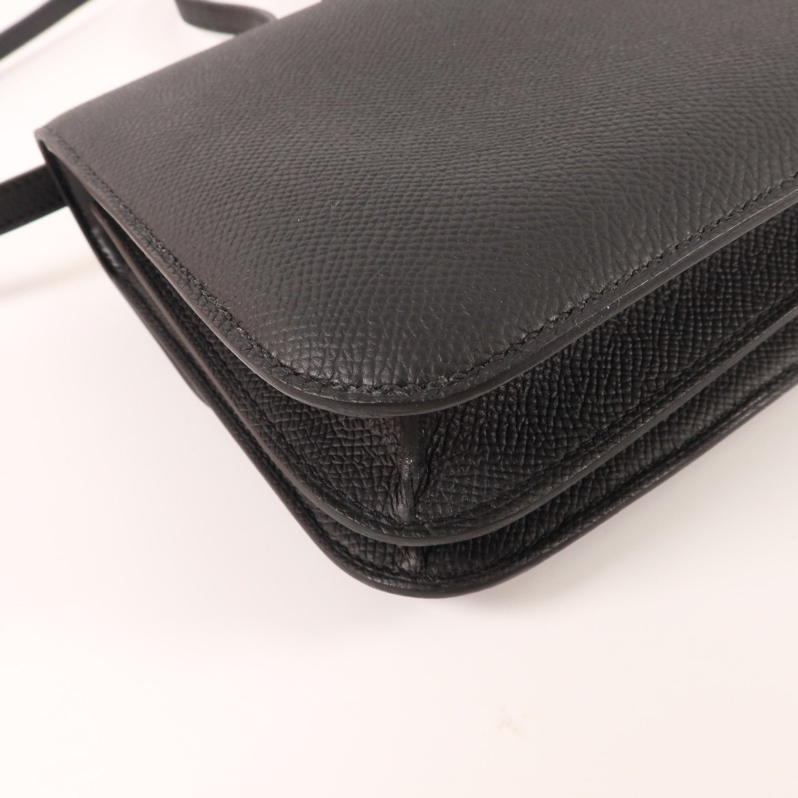 HERMES Epsom皮革Constance Mini肩背袋Noir