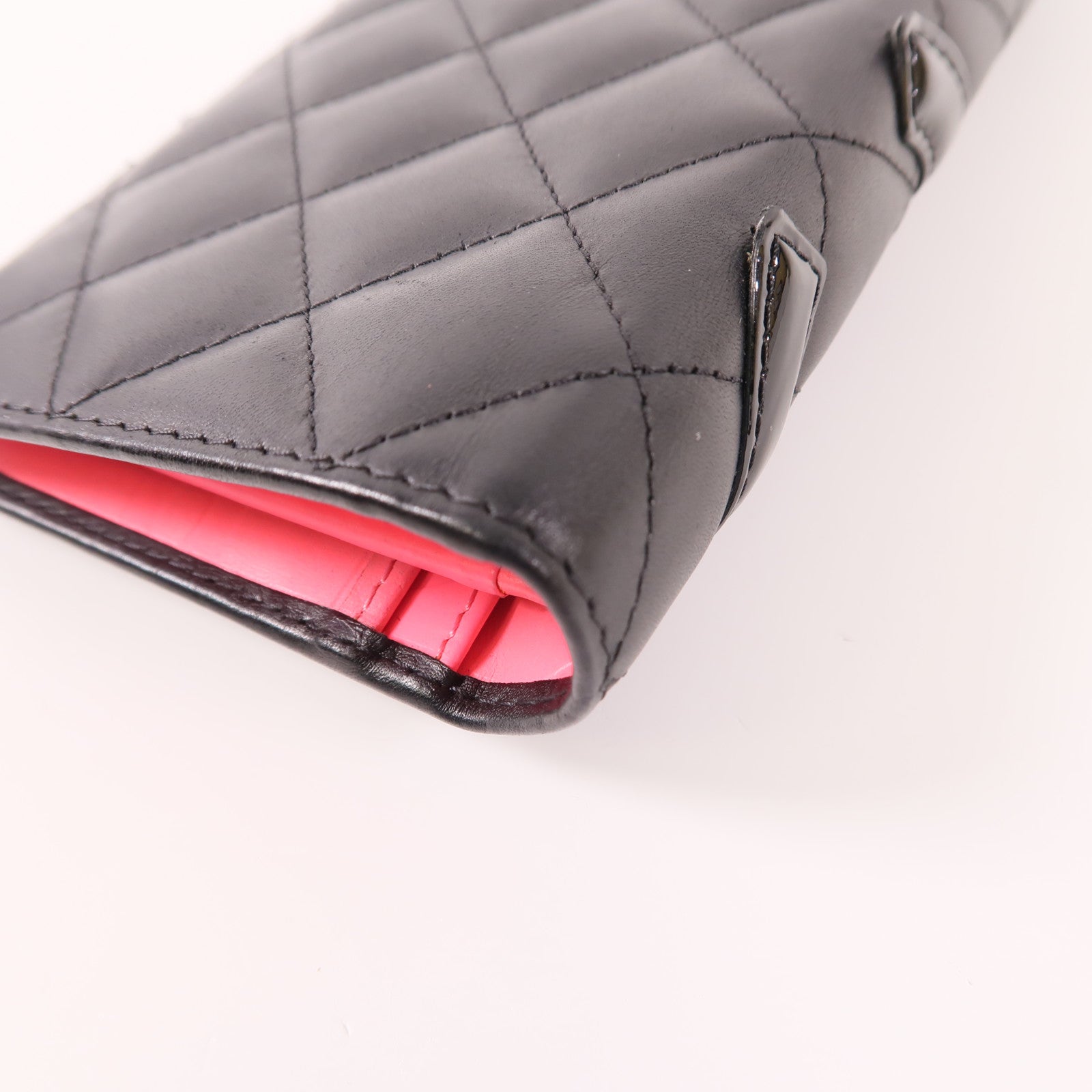 CHANEL 牛皮皮革Cambon Long Bifold Wallet銀扣長錢包