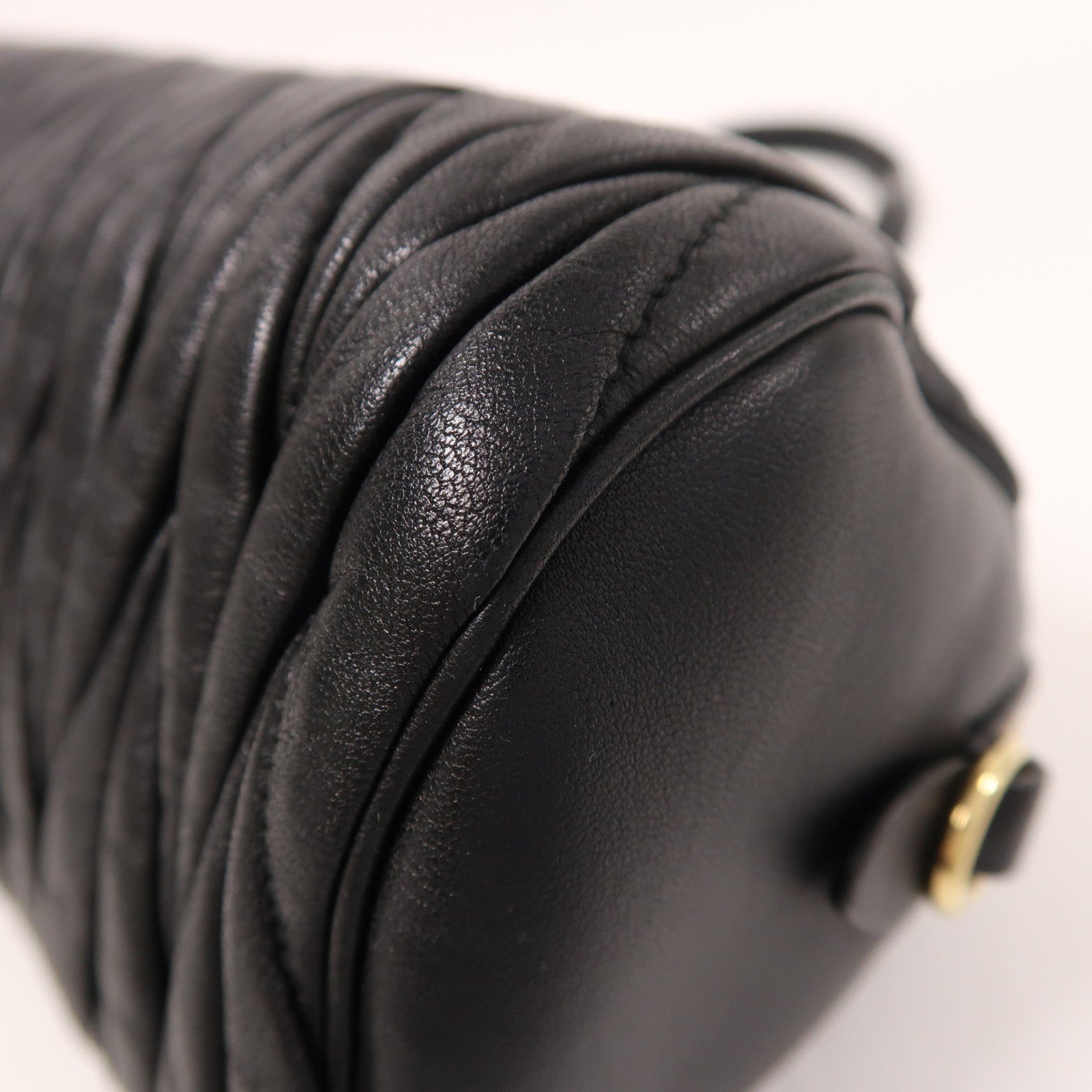 Miu Miu 羊皮皮革Chain Shoulder金扣鏈帶肩背袋