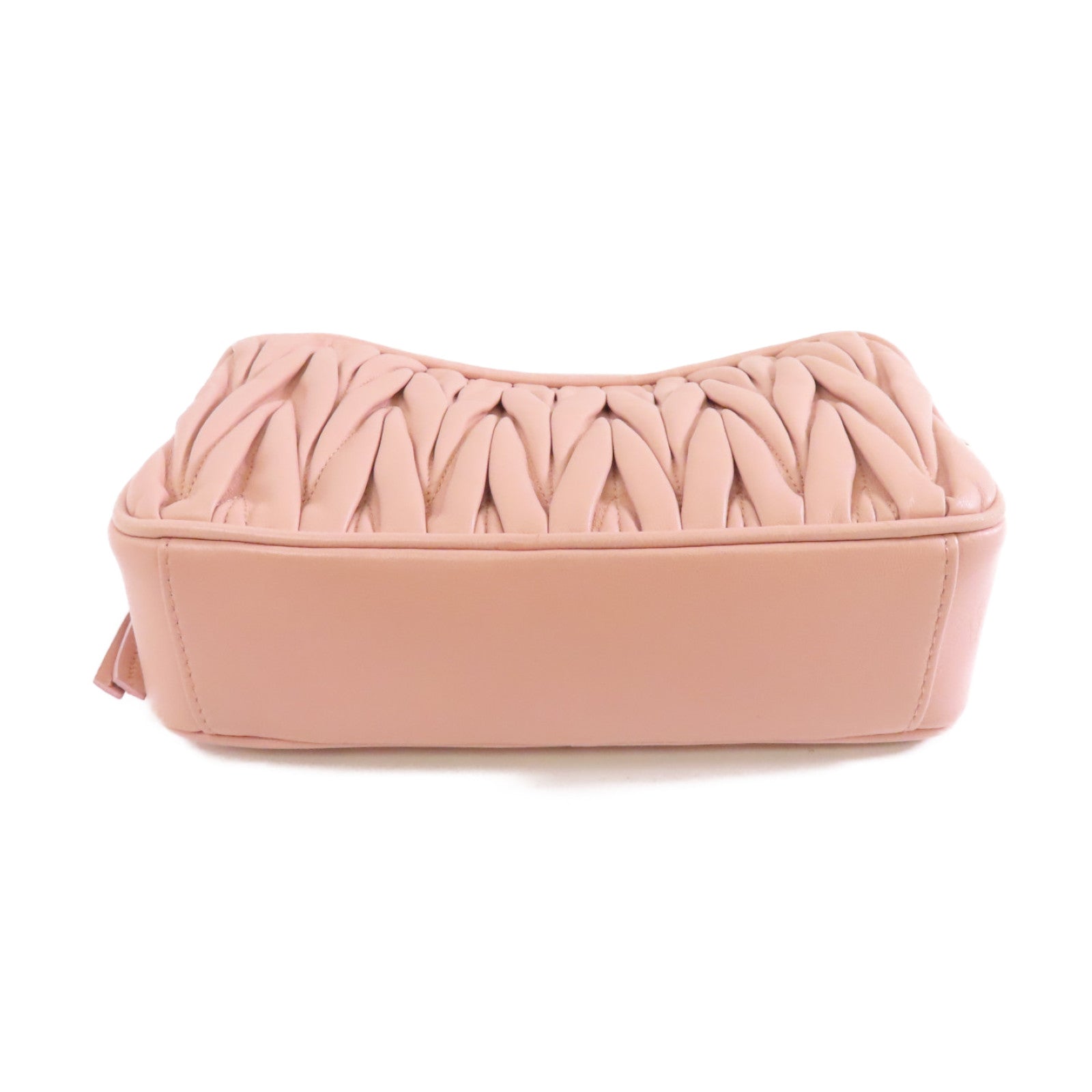 Miu Miu 羊皮皮革Chain Shoulder Bag金扣鏈帶肩背袋粉紅色