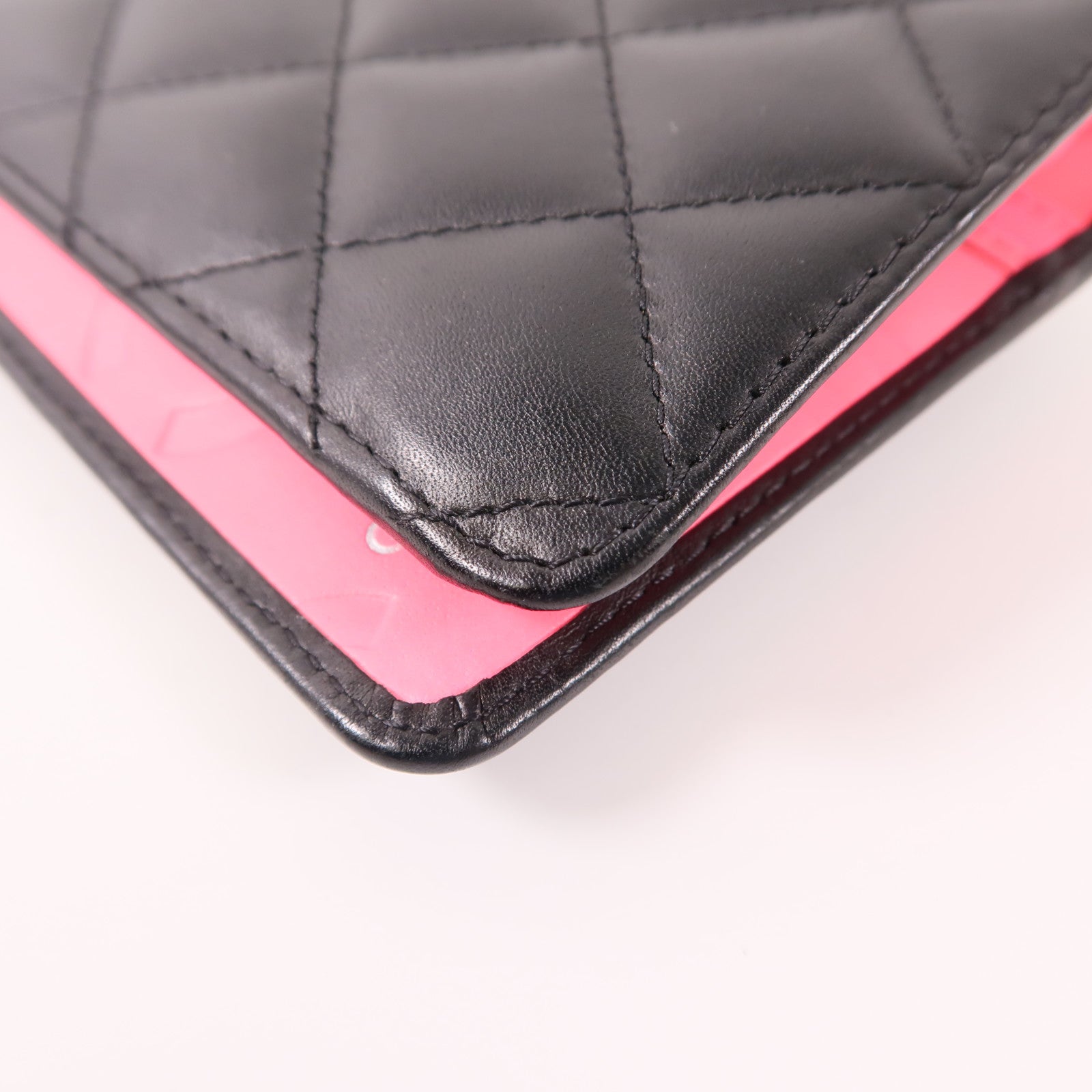 CHANEL 牛皮皮革Cambon Long Bifold Wallet銀扣長錢包