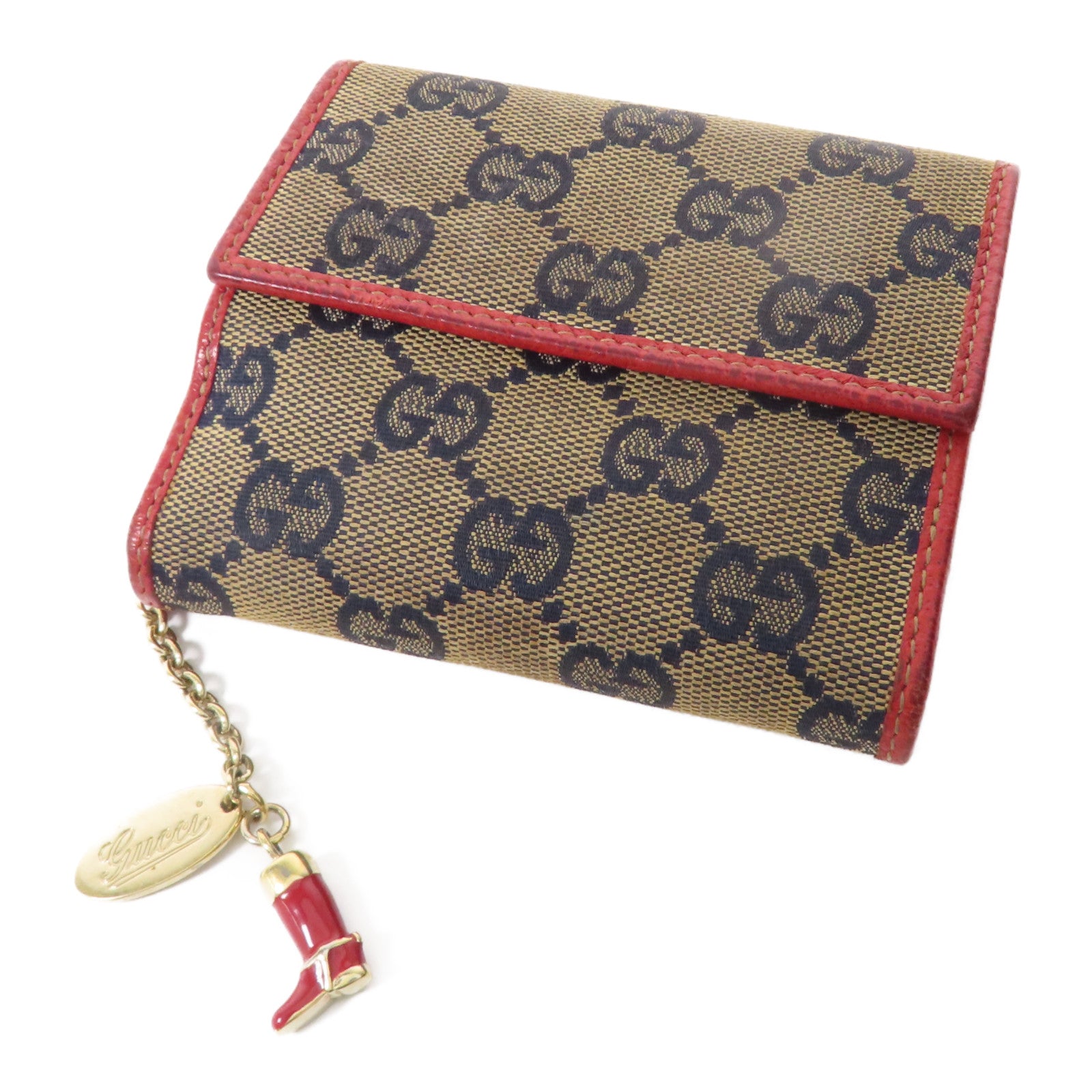 GUCCI 帆布Wallet金扣錢包